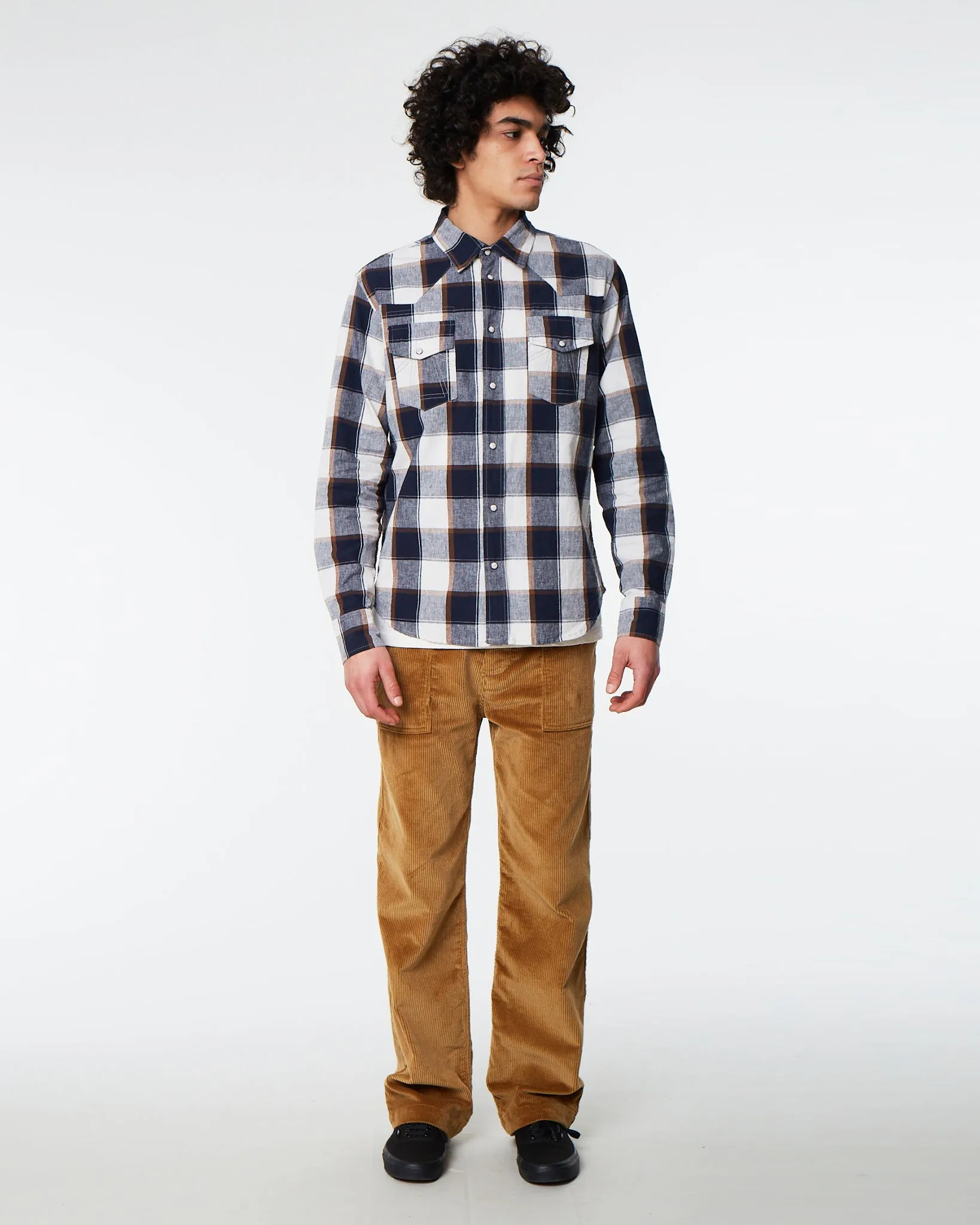 Western Shirt Provence Check Off White/Navy sold by Eat Dust product image thumbnail 2