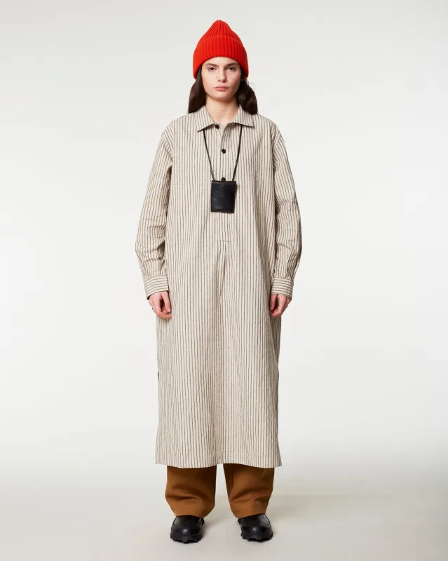 G.o.D Shirt Dress Dust Bowl Stripes Off White made by Eat Dust