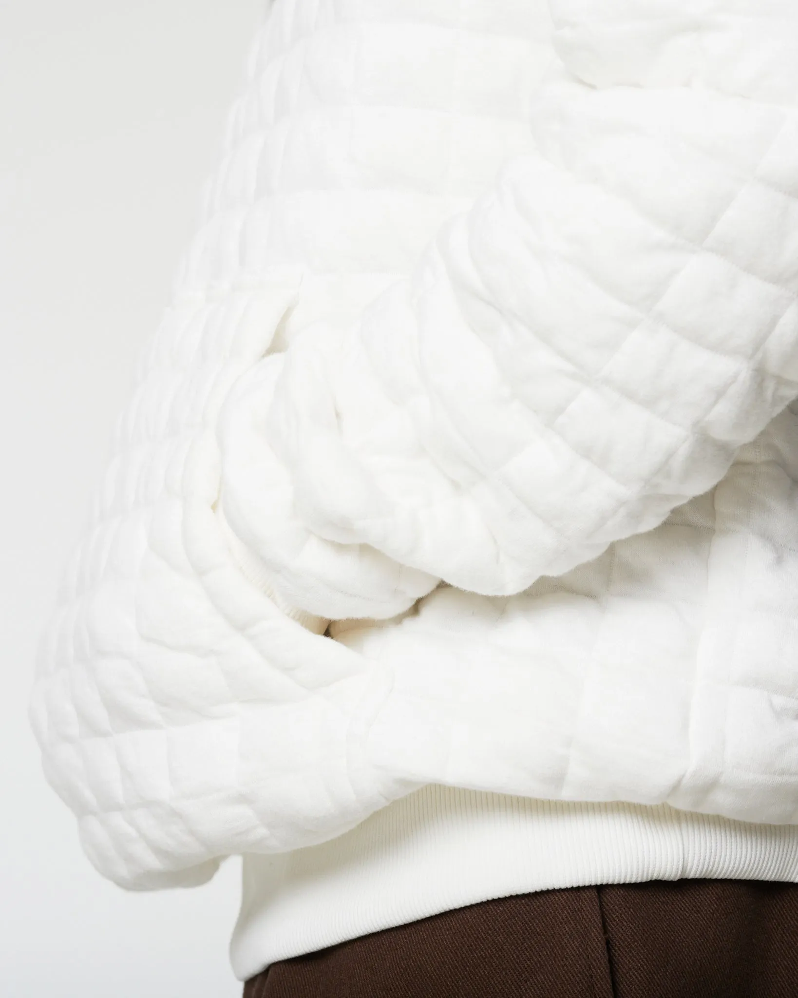 Hoodie Quilted Fleece White sold by Eat Dust product image thumbnail 5