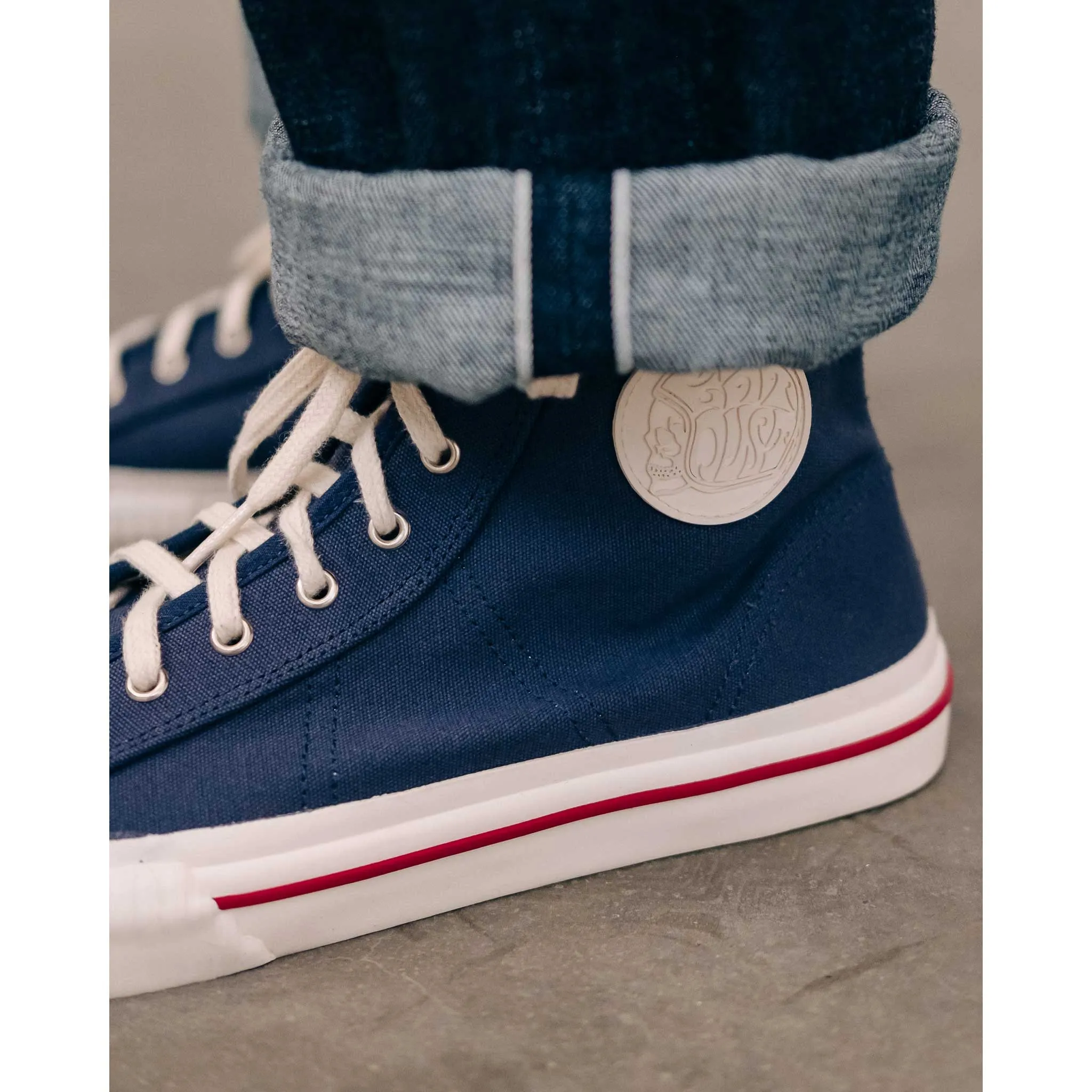 Canvas Sneakers High Navy sold by Eat Dust product image thumbnail 4