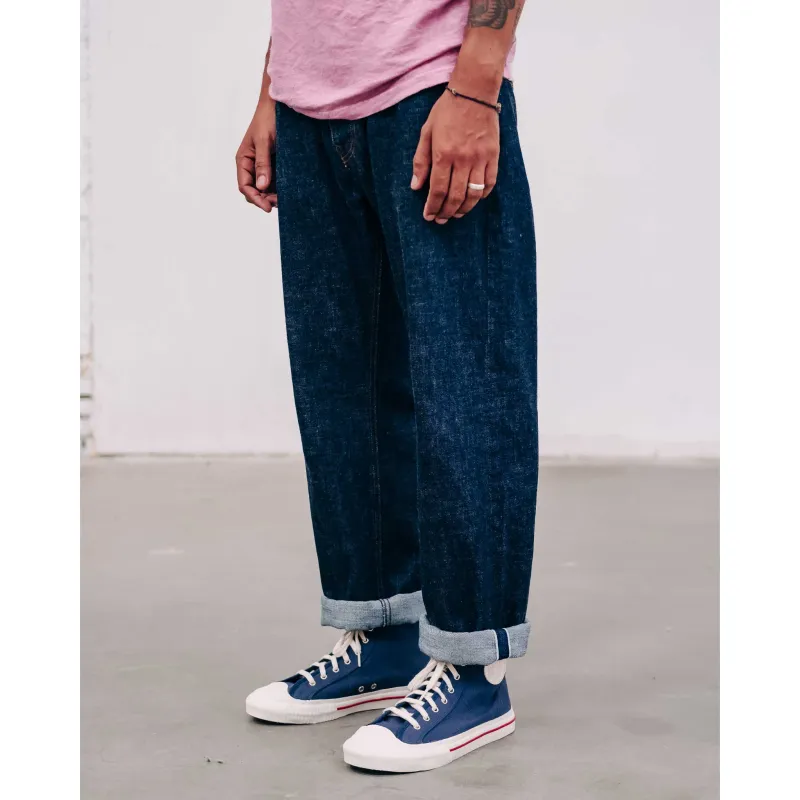 Canvas Sneakers High Navy made by Eat Dust