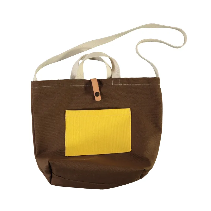 Canvas Shopper Bag Medium Brown made by Eat Dust