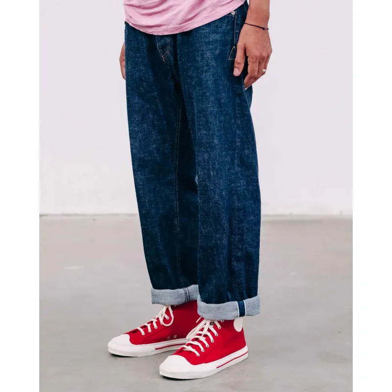 Canvas Sneakers High Red made by Eat Dust