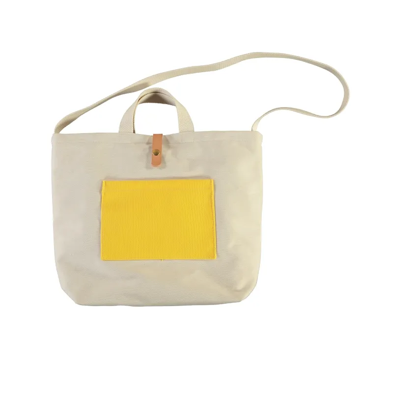 Canvas Shopper Bag Medium White made by Eat Dust