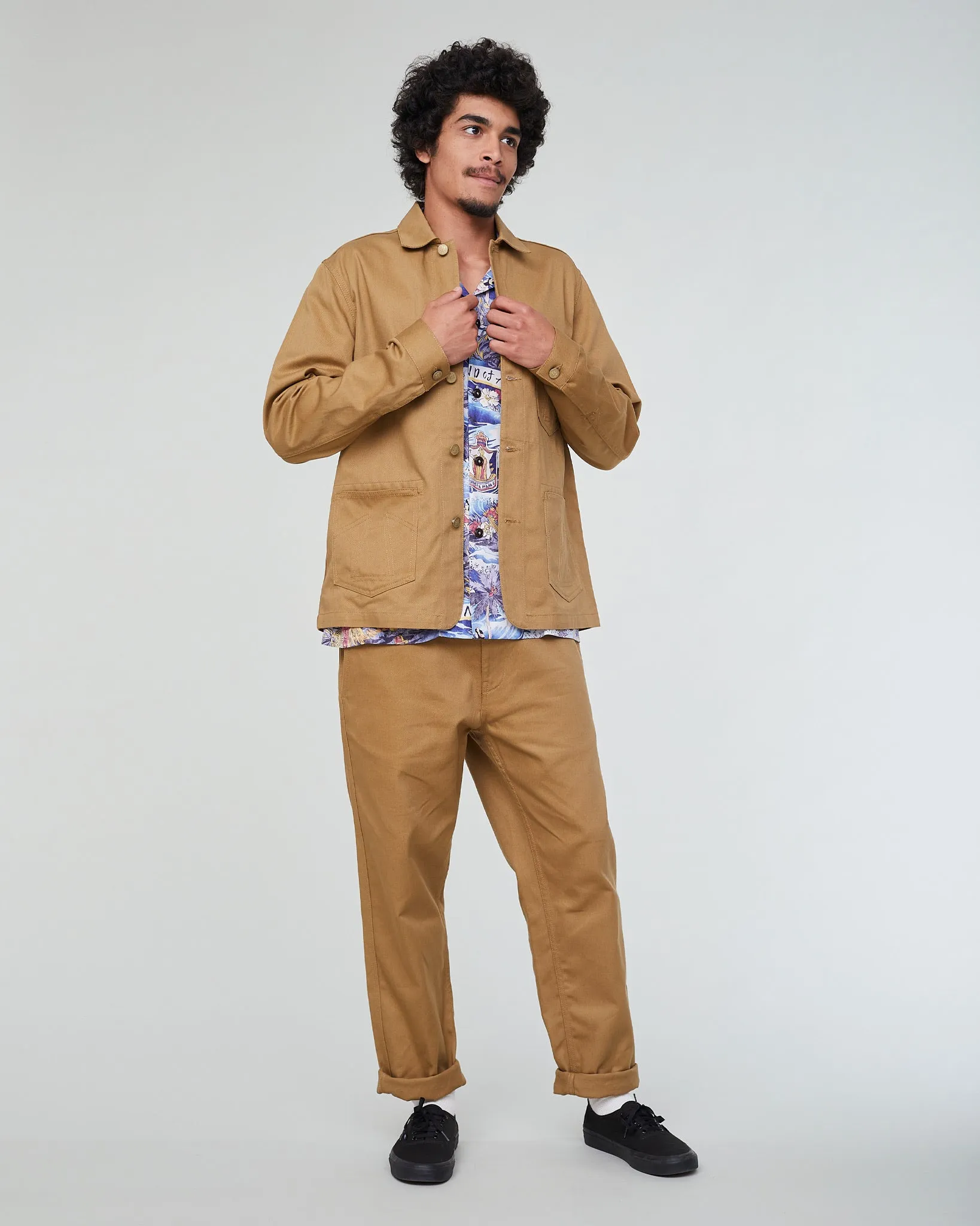 Chore Jacket Utility Twill Safari sold by Eat Dust product image thumbnail 2