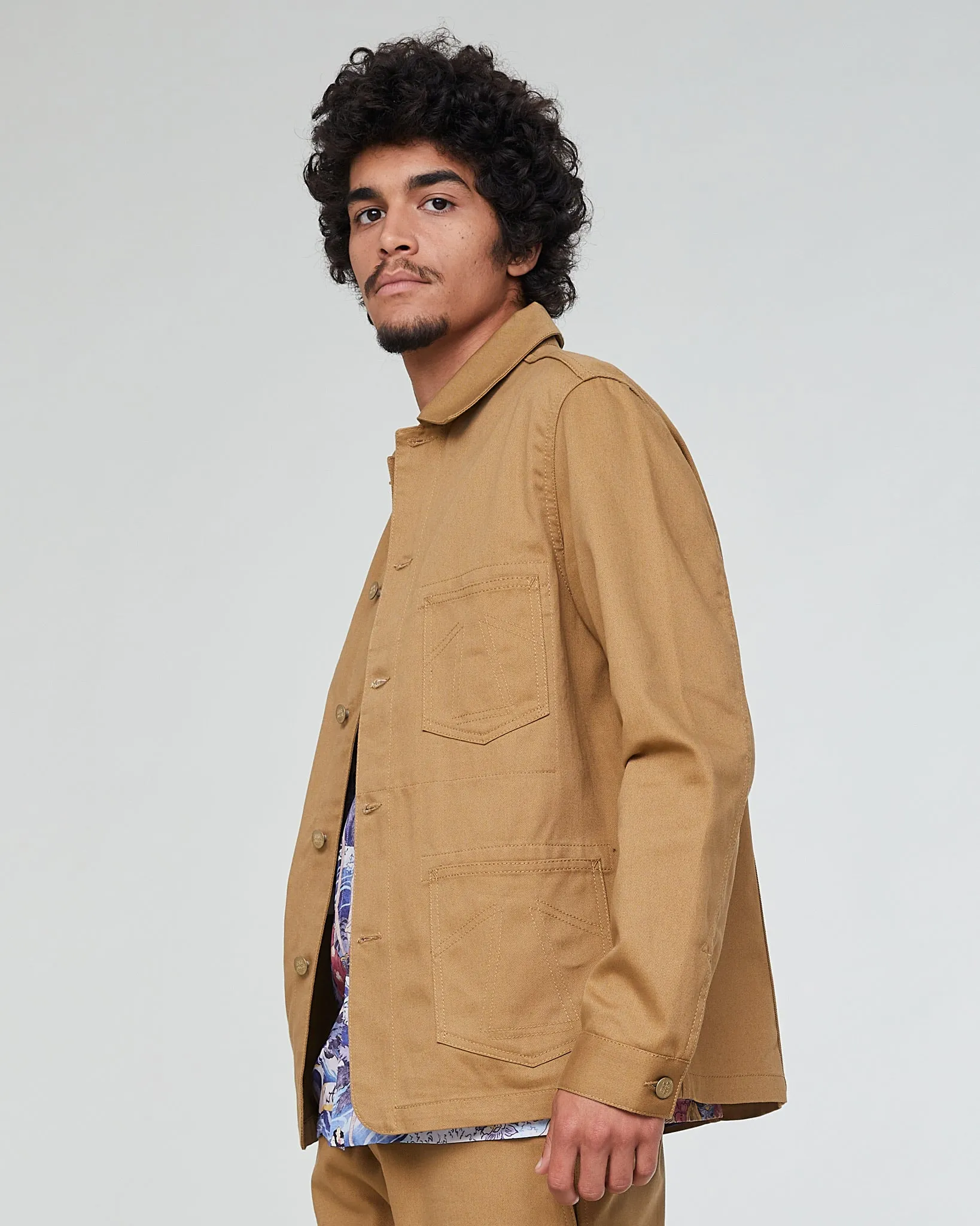 Chore Jacket Utility Twill Safari sold by Eat Dust product image thumbnail 4