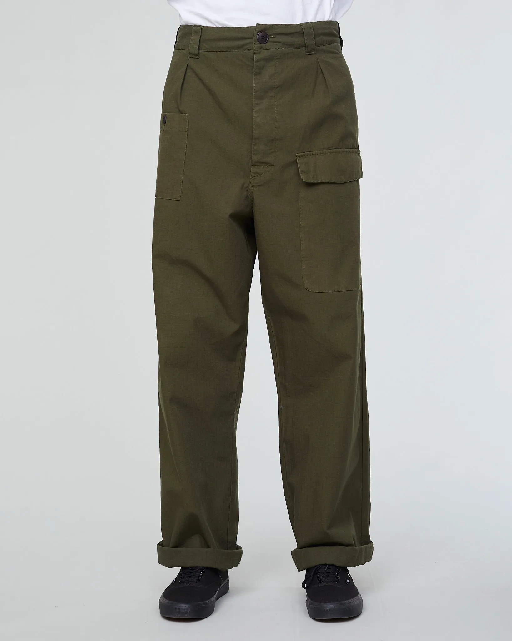 Captain Chino Ripstop Khaki sold by Eat Dust