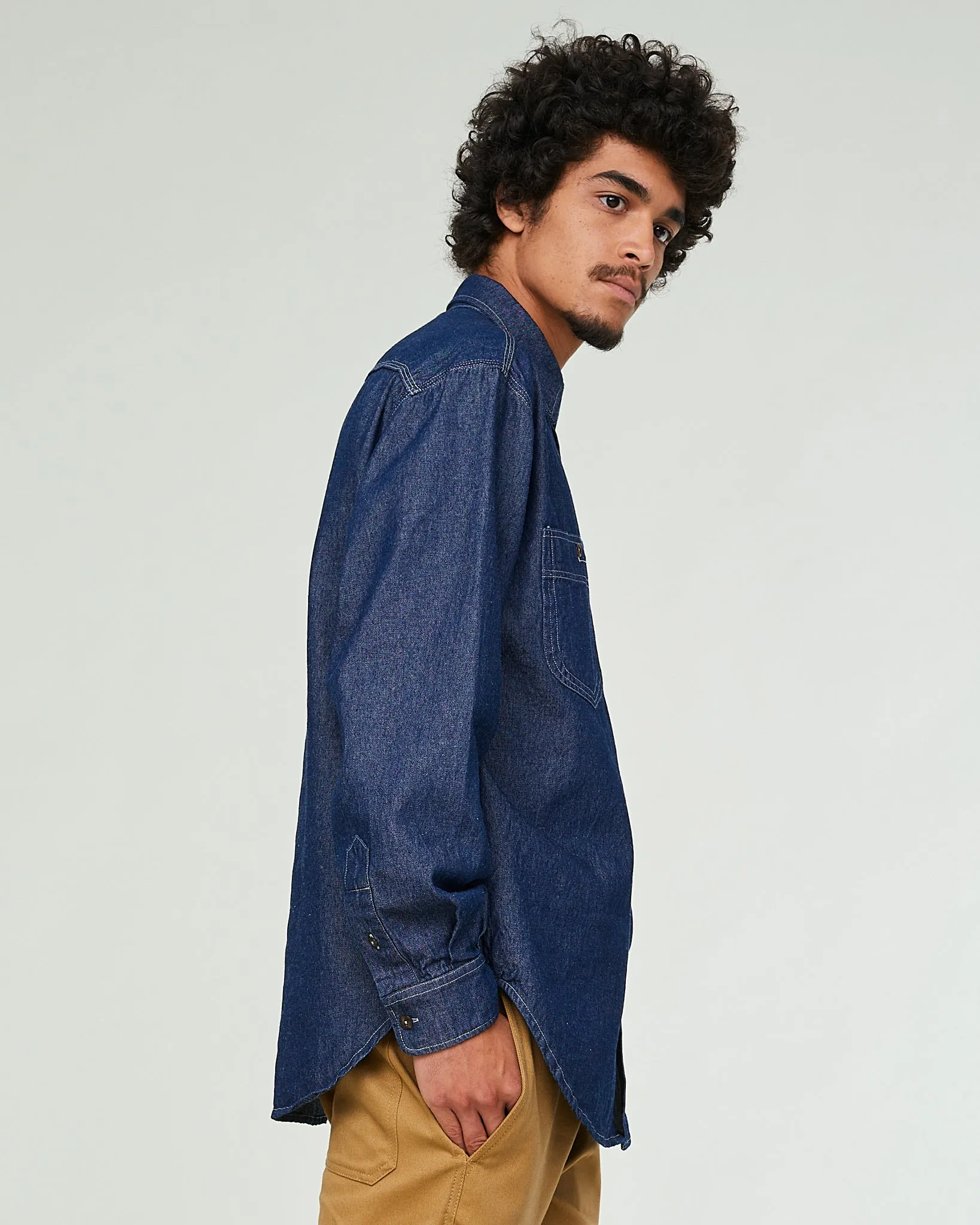 Worker Shirt Prisoners Denim Indigo sold by Eat Dust product image thumbnail 4