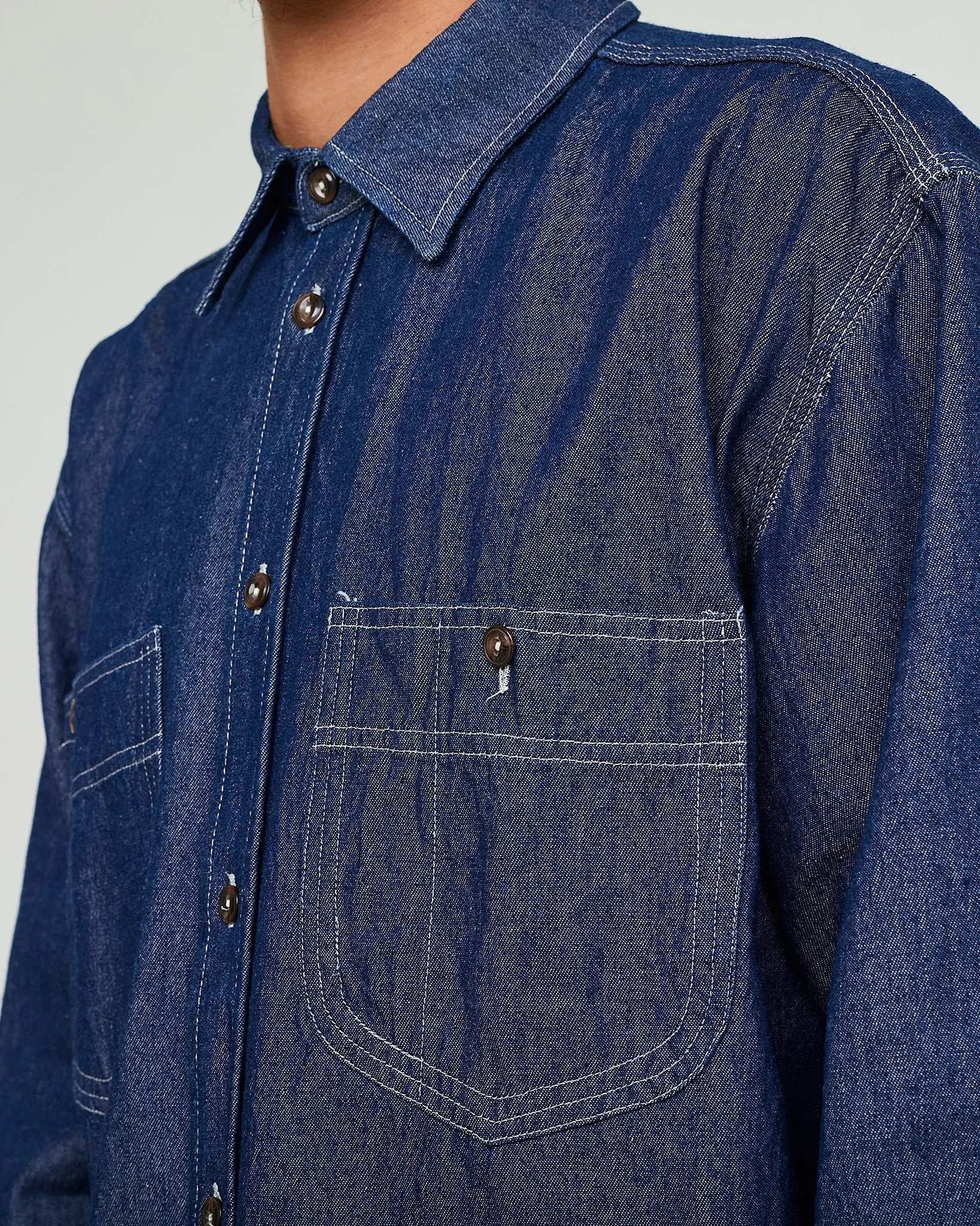 Worker Shirt Prisoners Denim Indigo sold by Eat Dust product image thumbnail 3