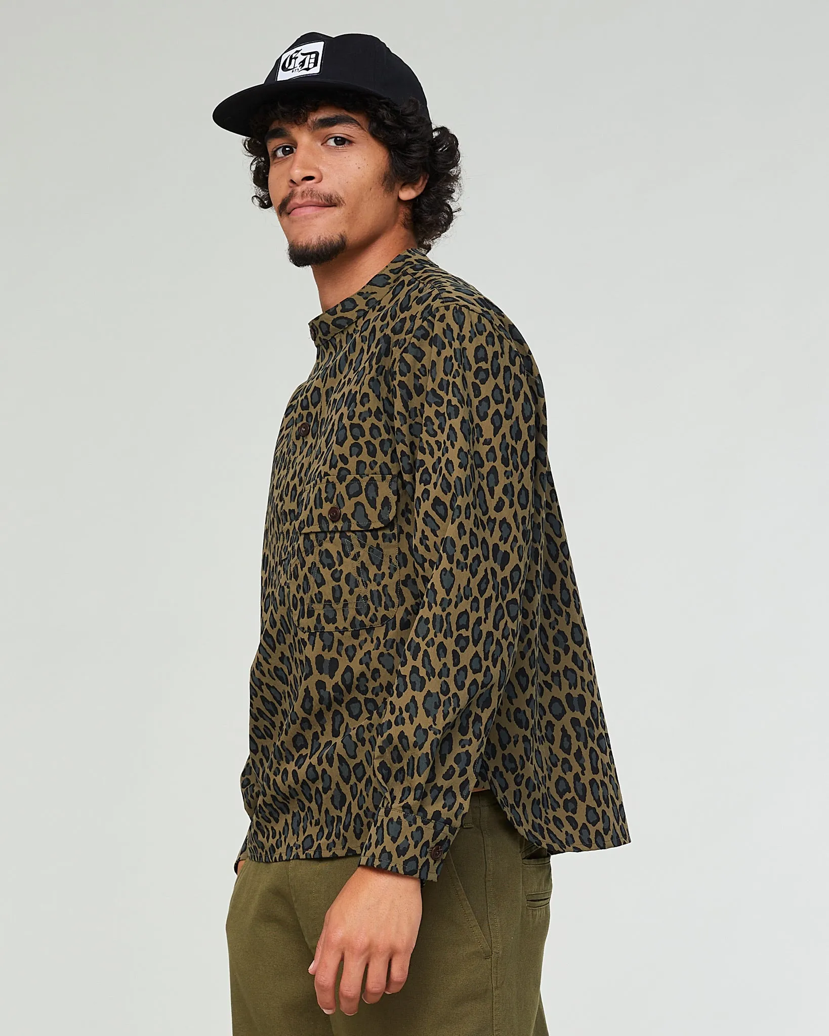 Kabul Shirt Cheetah Cotton Khaki sold by Eat Dust product image thumbnail 3
