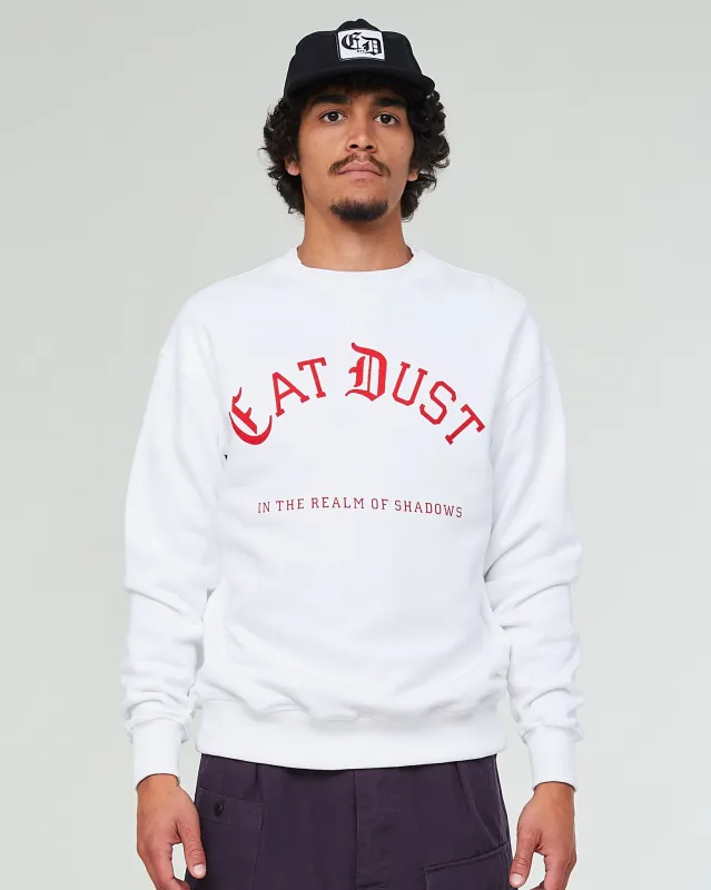 Max Sweater Realm Basic Fleece White made by Eat Dust