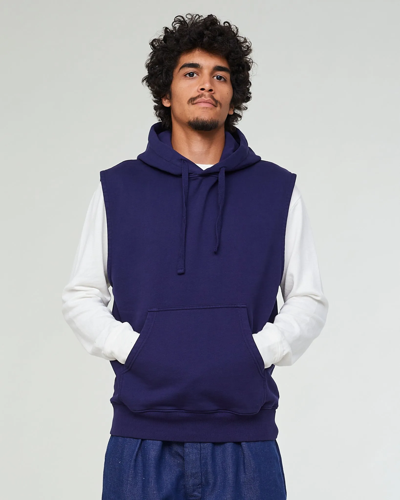 Rocky Sweater Cotton Fleece Indigo sold by Eat Dust