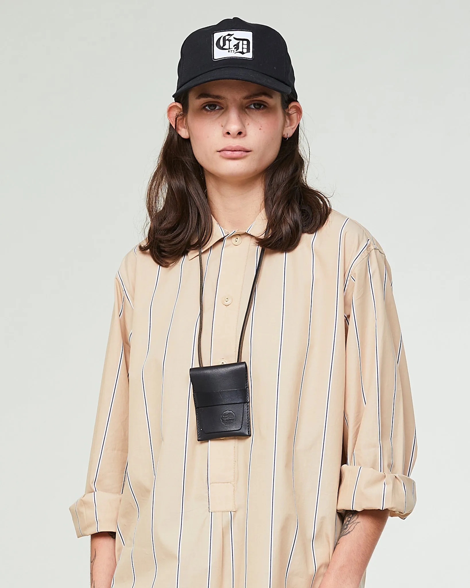 G.o.D Chemise Sido Popeline Stripe Sand sold by Eat Dust product image thumbnail 3