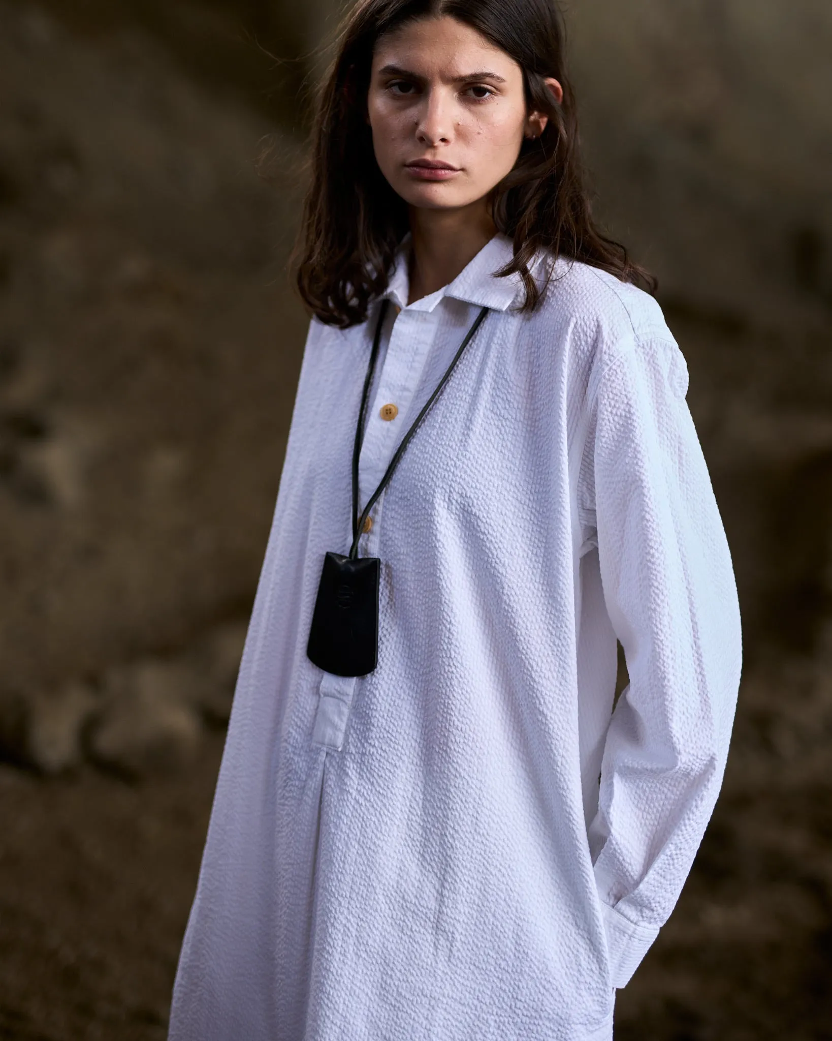 G.o.D Chemise Seersucker White sold by Eat Dust product image thumbnail 5