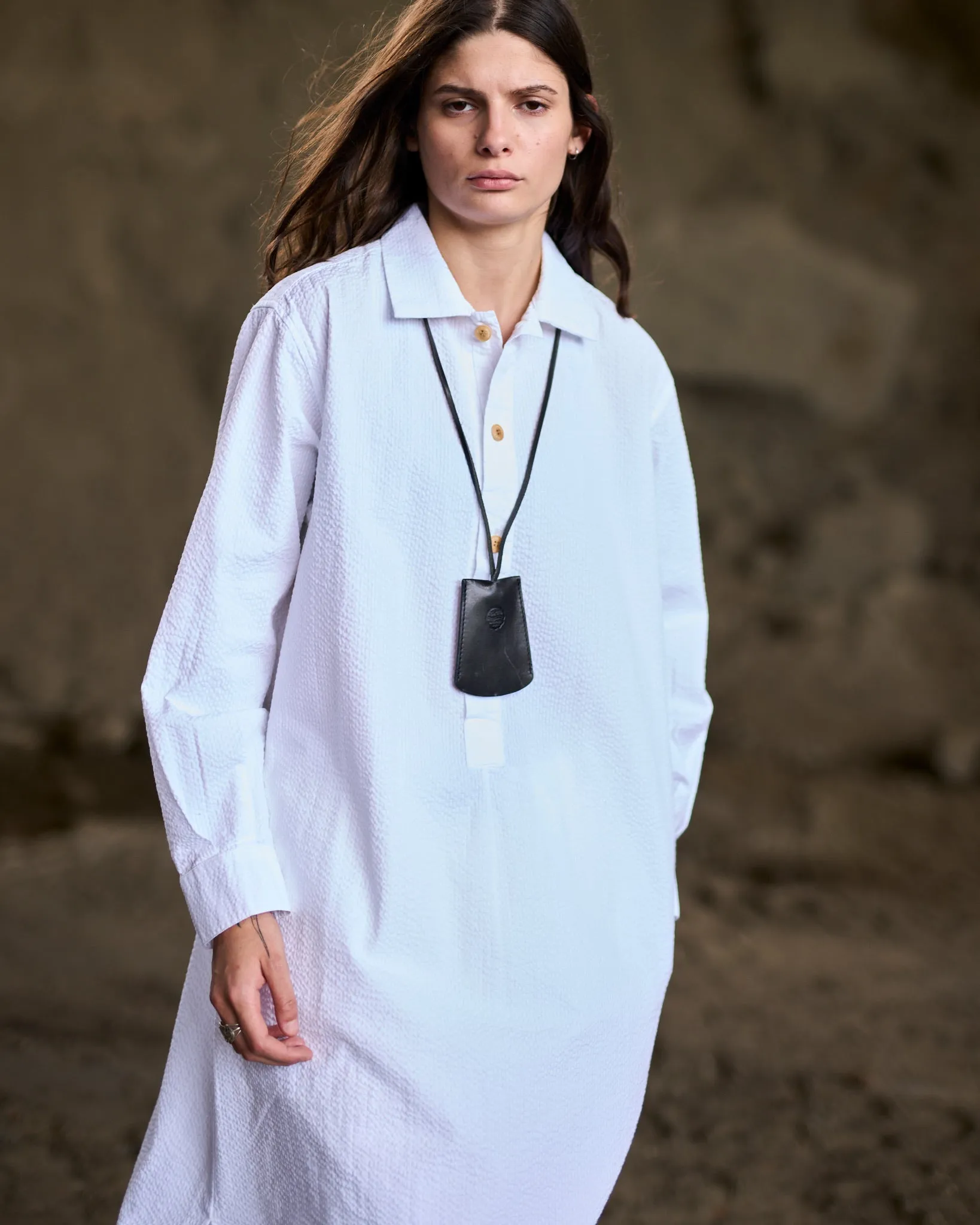 G.o.D Chemise Seersucker White sold by Eat Dust product image thumbnail 3