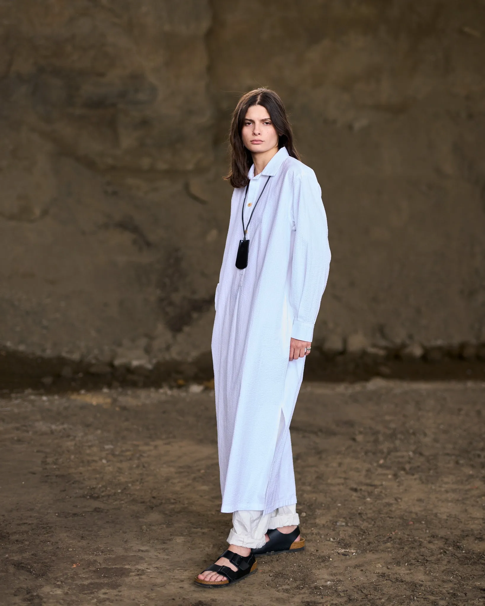 G.o.D Chemise Seersucker White sold by Eat Dust product image thumbnail 2