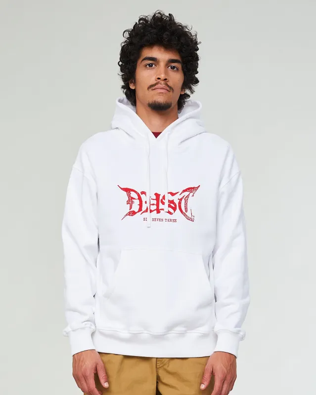 Scotty Hoodie Dust Basic Fleece White made by Eat Dust