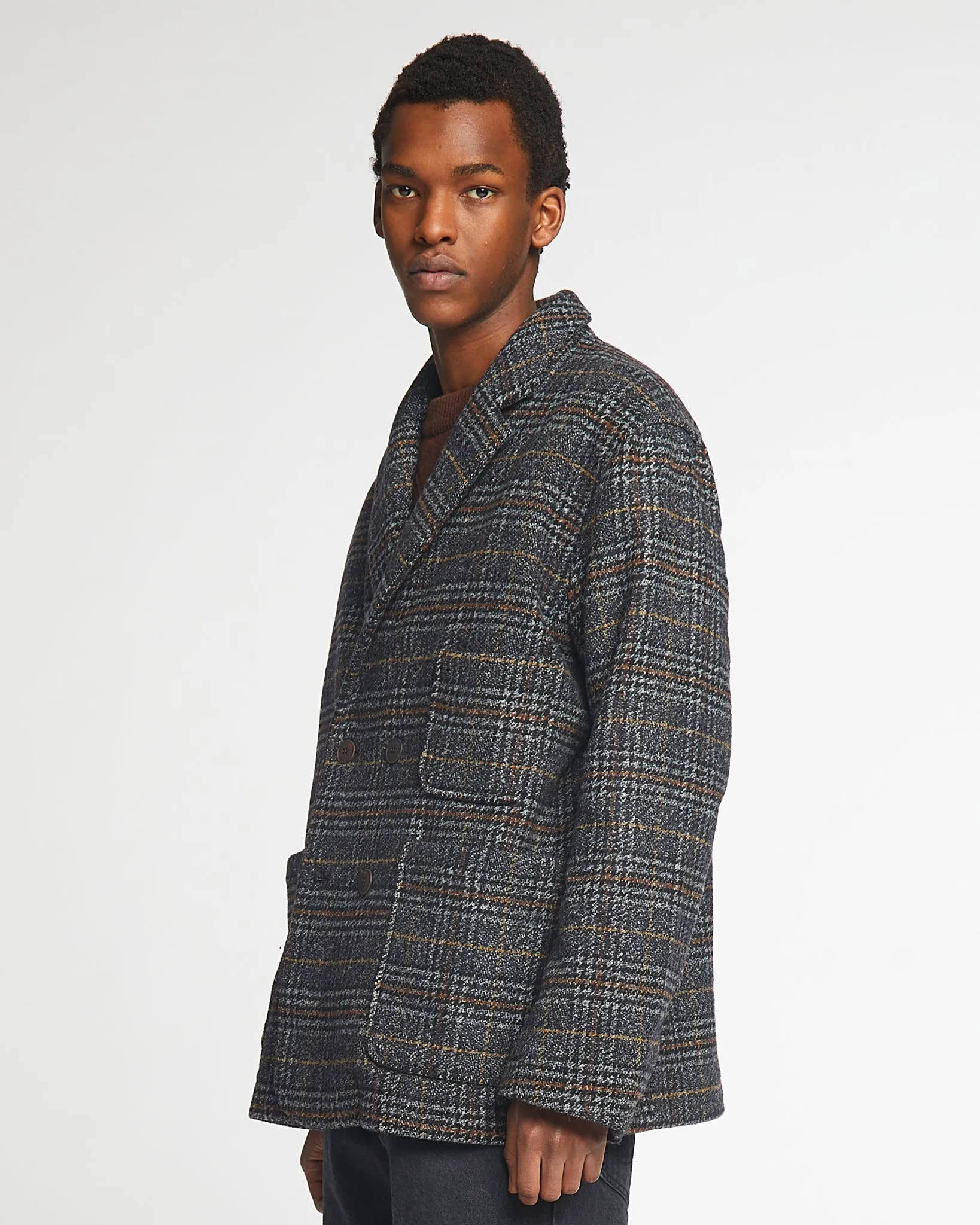 Blazer Glasgow Check Navy sold by Eat Dust product image thumbnail 4