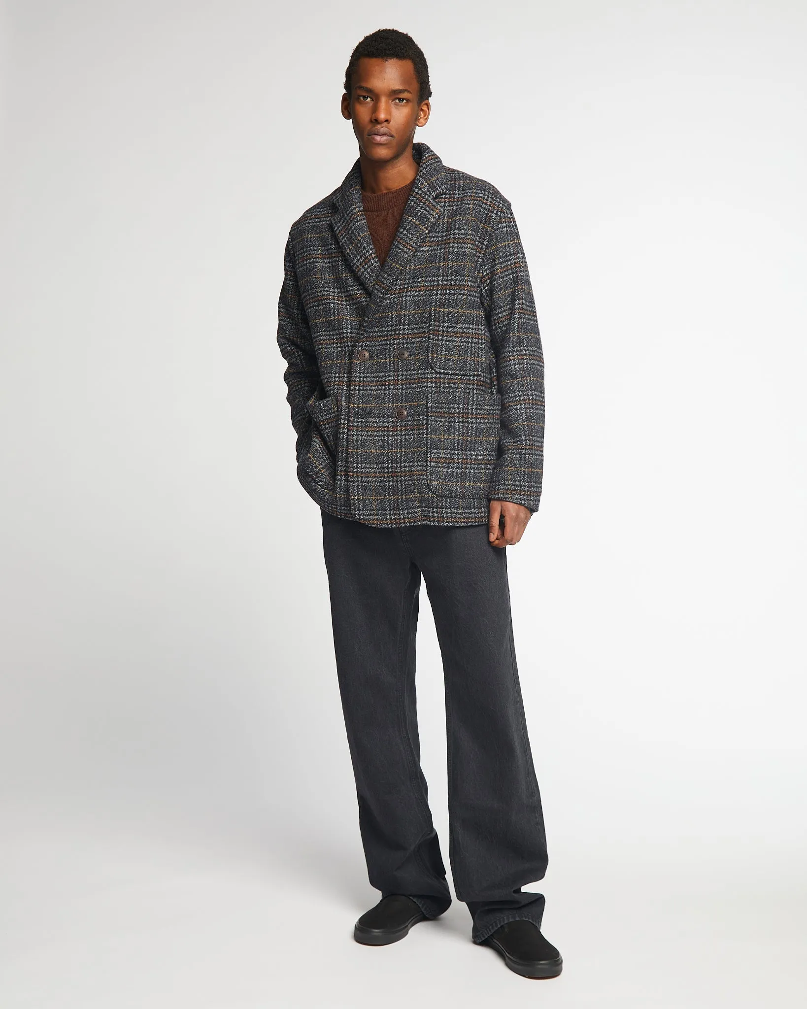 Blazer Glasgow Check Navy sold by Eat Dust product image thumbnail 5