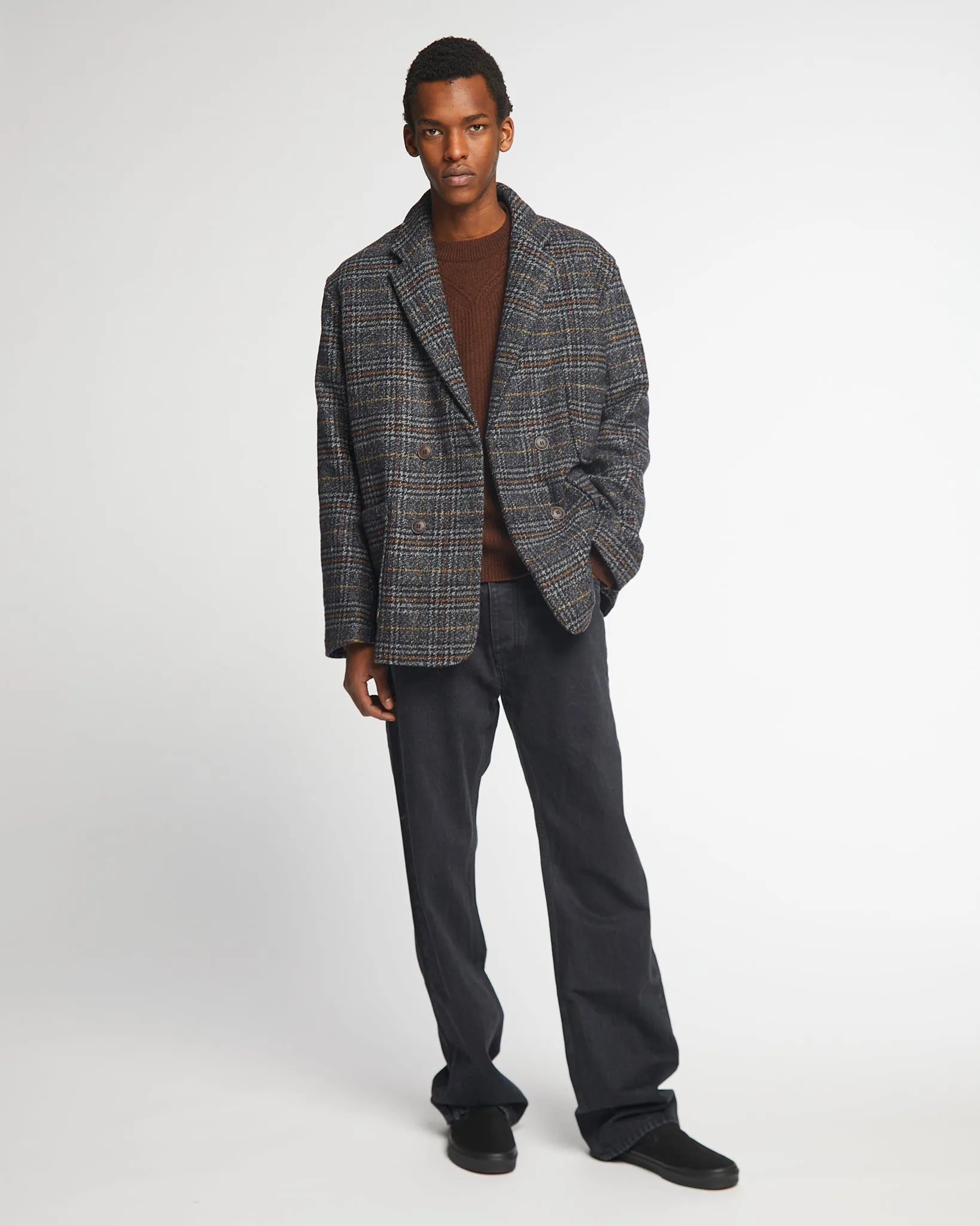 Blazer Glasgow Check Navy sold by Eat Dust product image thumbnail 2