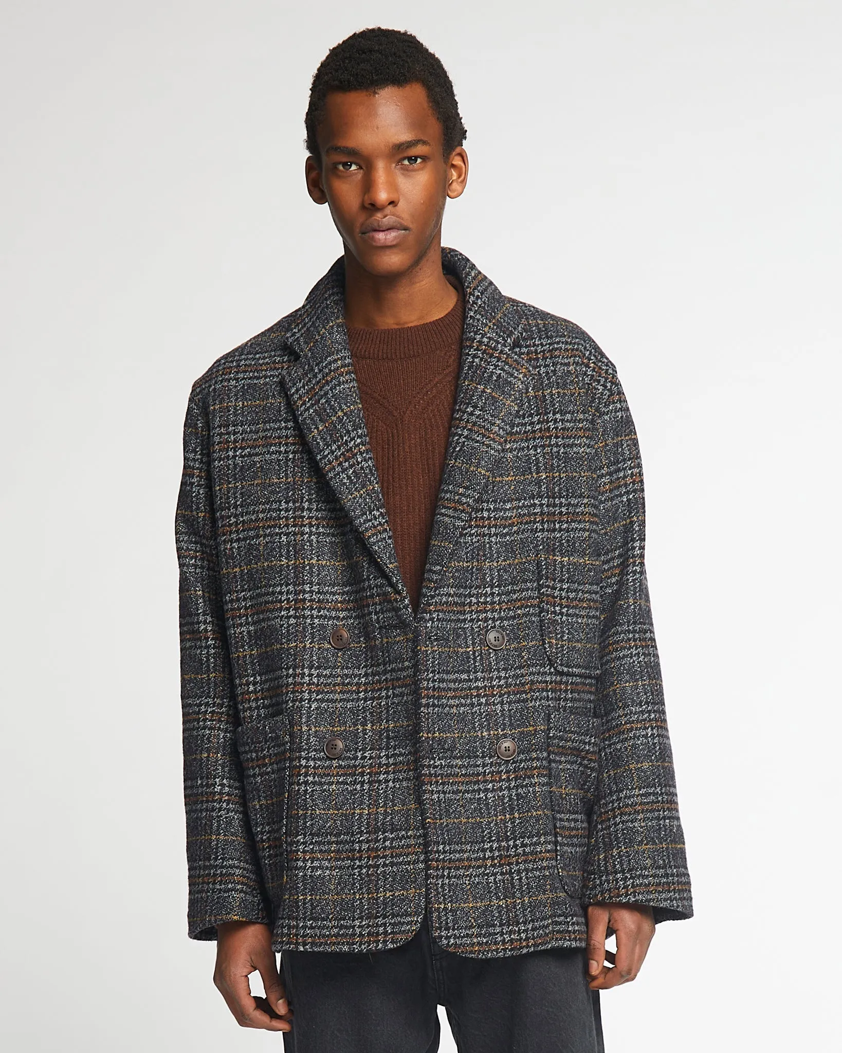 Blazer Glasgow Check Navy sold by Eat Dust product image thumbnail 3