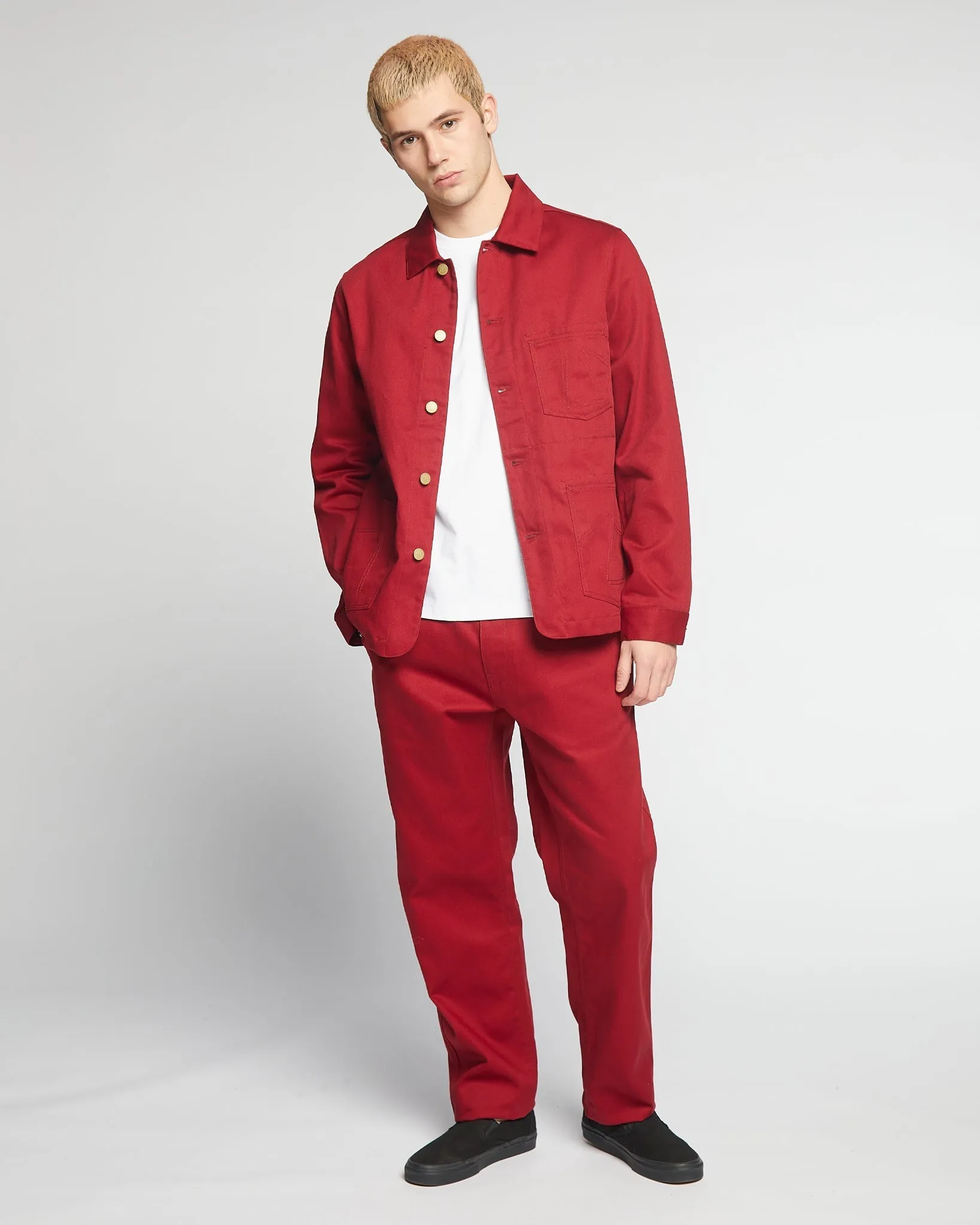 Chore Jacket Utility Twill Wine sold by Eat Dust product image thumbnail 3