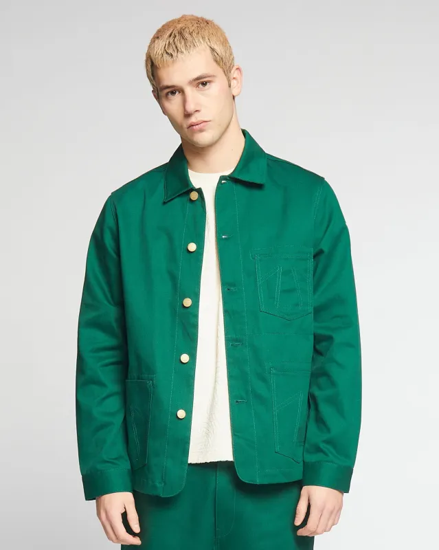 Chore Jacket Utility Twill Bottle Green sold by Eat Dust
