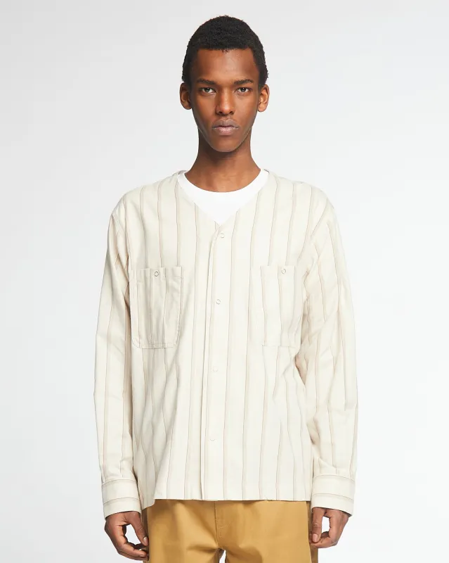 Field Shirt Brushed Stripes Mastik made by Eat Dust