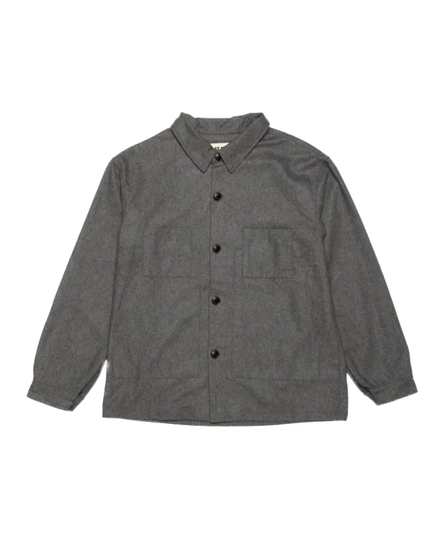 Marina Shirt Wool Flannel Grey made by Eat Dust