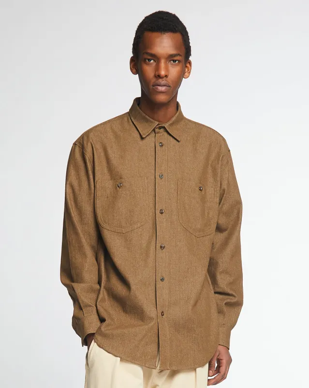 Mechanic Shirt Vaquero Light Brown made by Eat Dust
