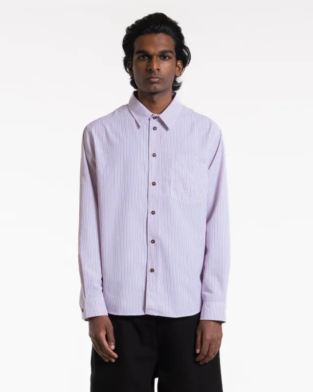 Combat Shirt Baker Stripes White/Red made by Eat Dust