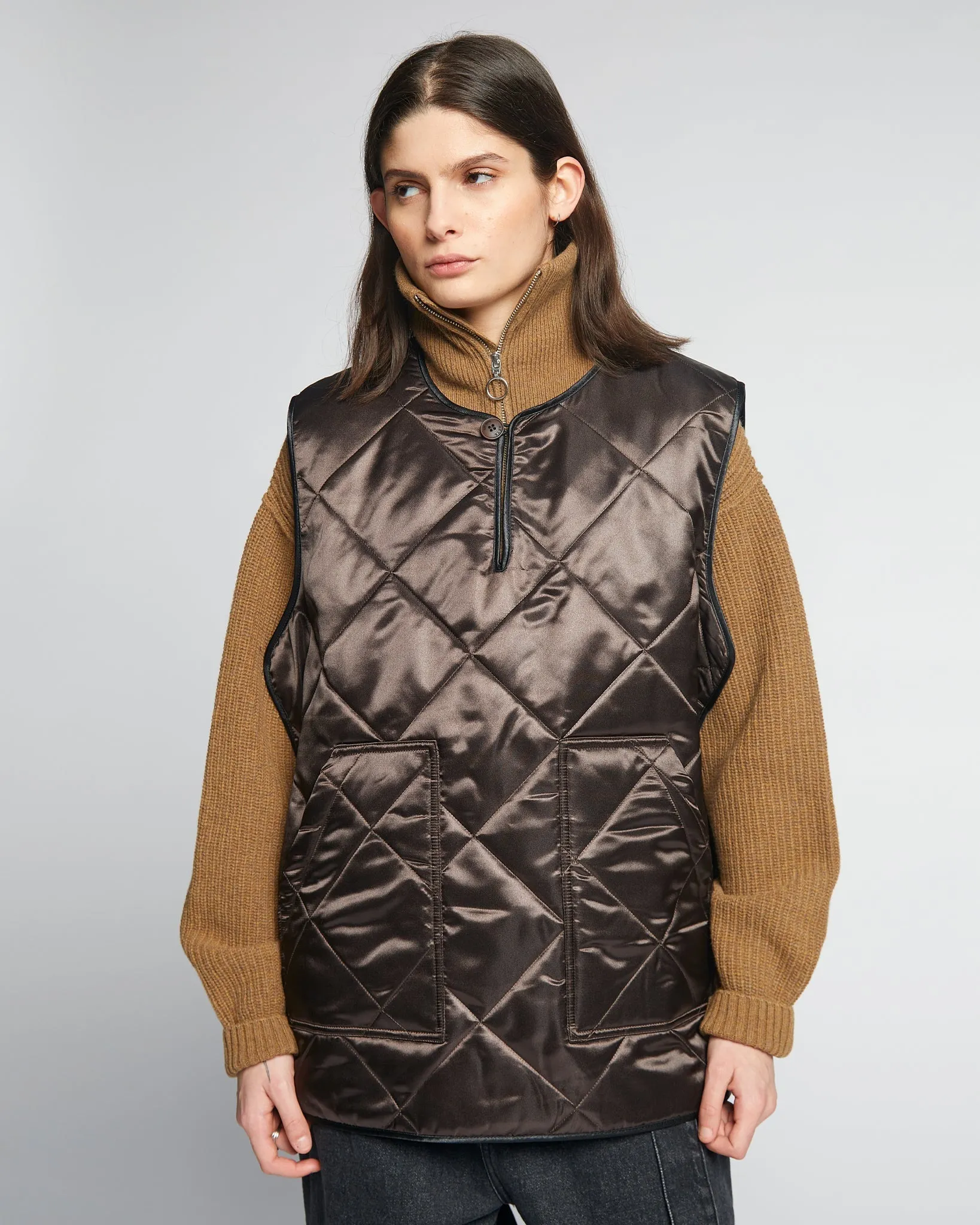 G.o.D Armor Vest Diamond Quilt Brown sold by Eat Dust