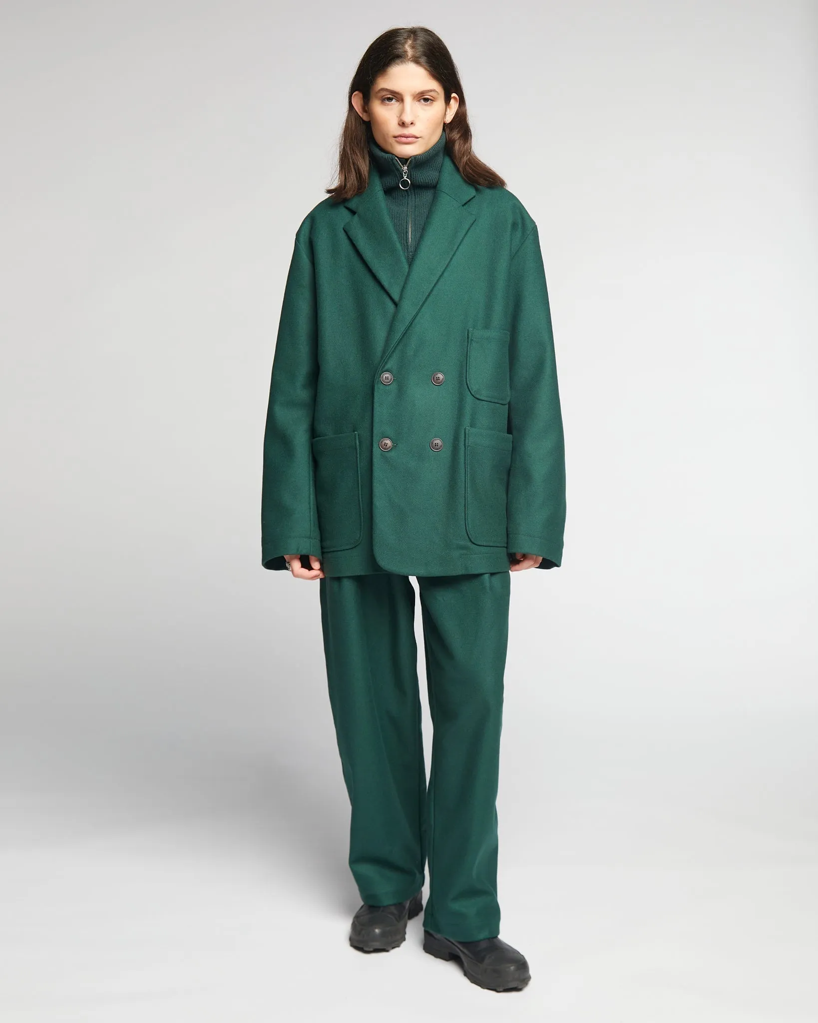 G.o.D Blazer Compact Wool Bottle Green sold by Eat Dust product image thumbnail 2