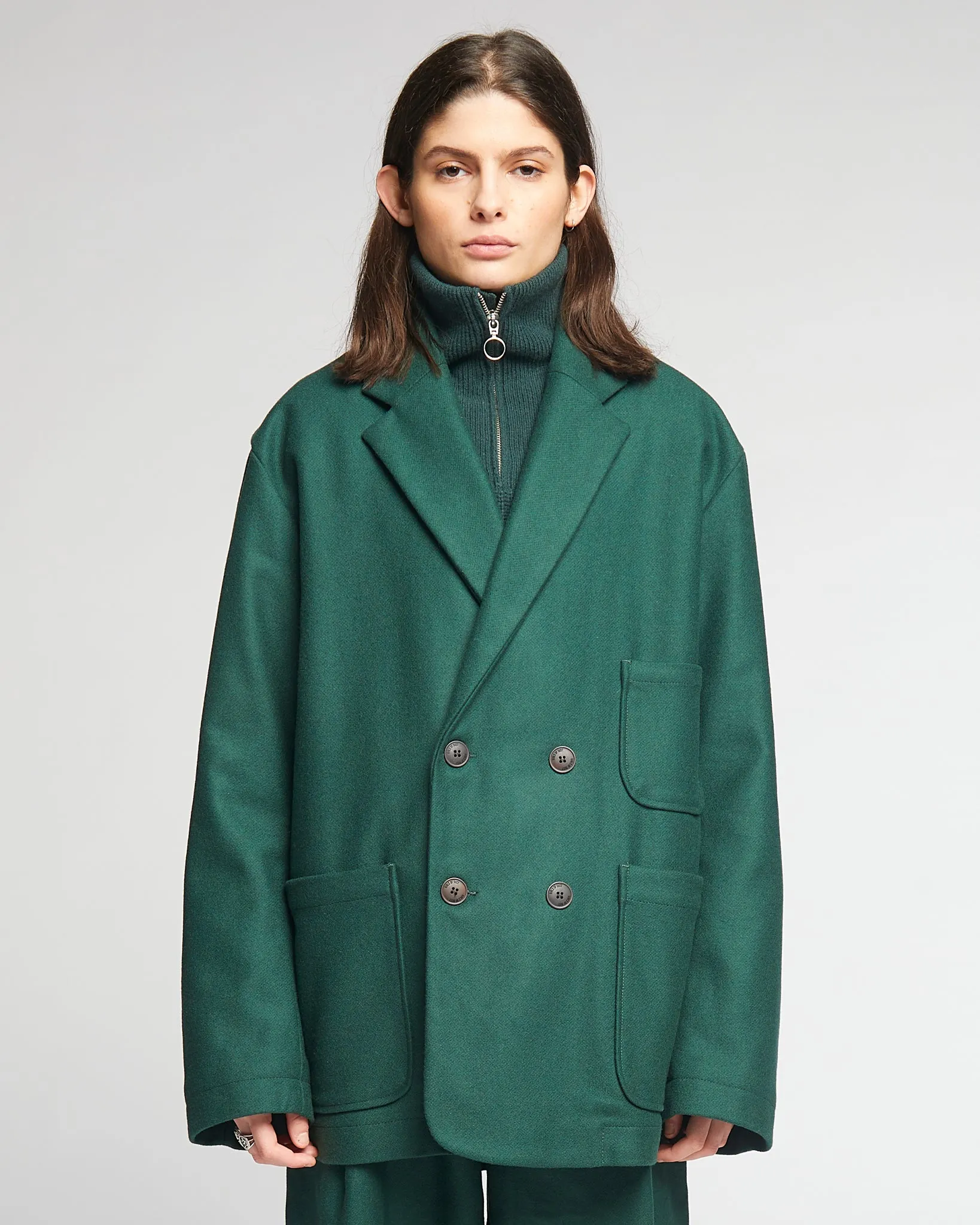 G.o.D Blazer Compact Wool Bottle Green sold by Eat Dust
