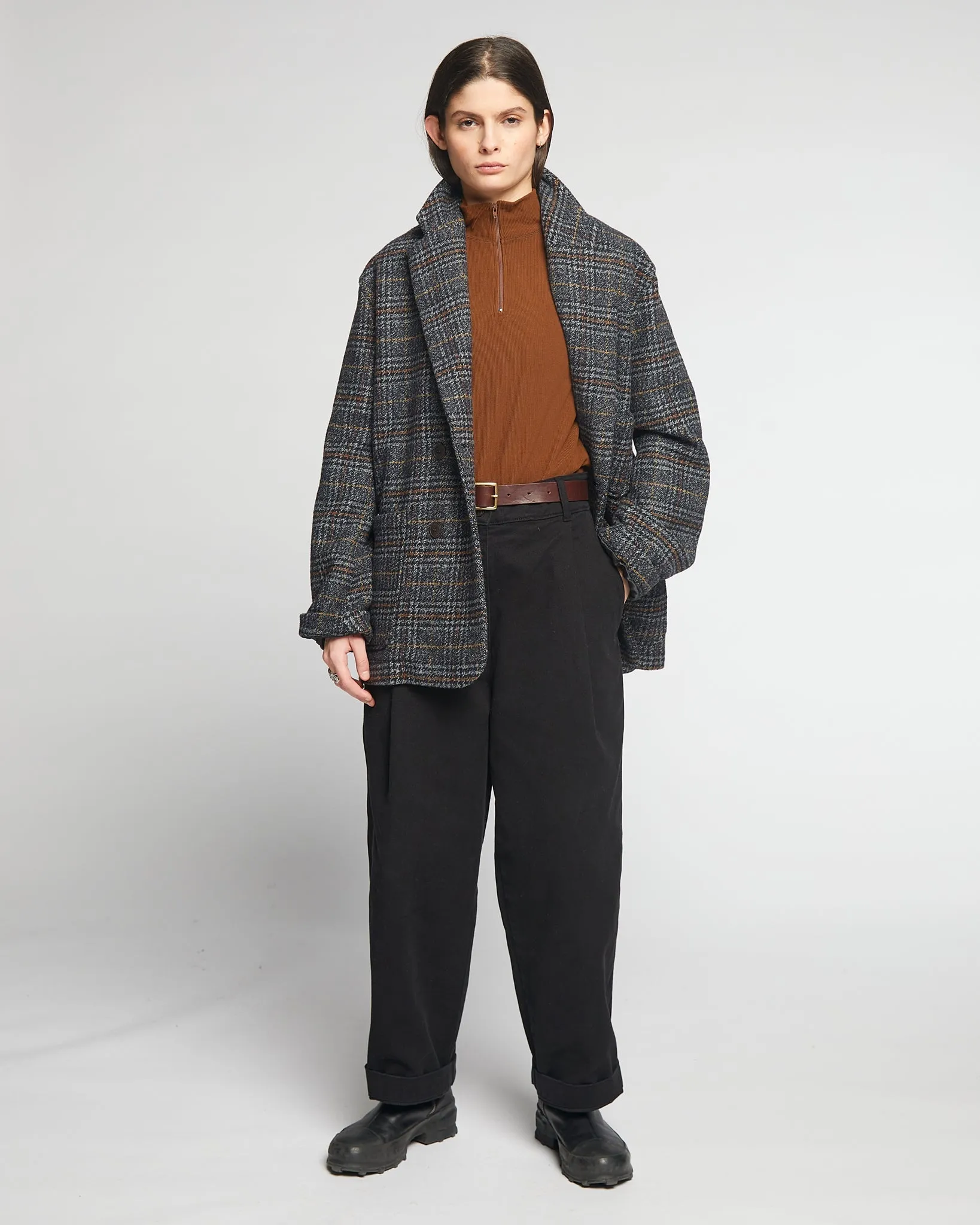 G.o.D Blazer Glasgow Check Navy sold by Eat Dust product image thumbnail 2