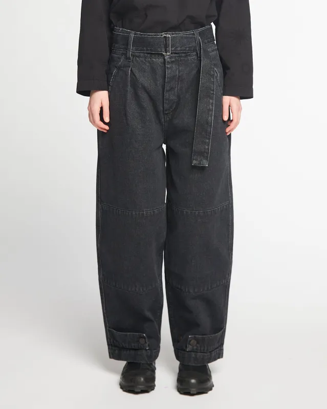 G.o.D Field Chino Black Denim Stone Washed made by Eat Dust