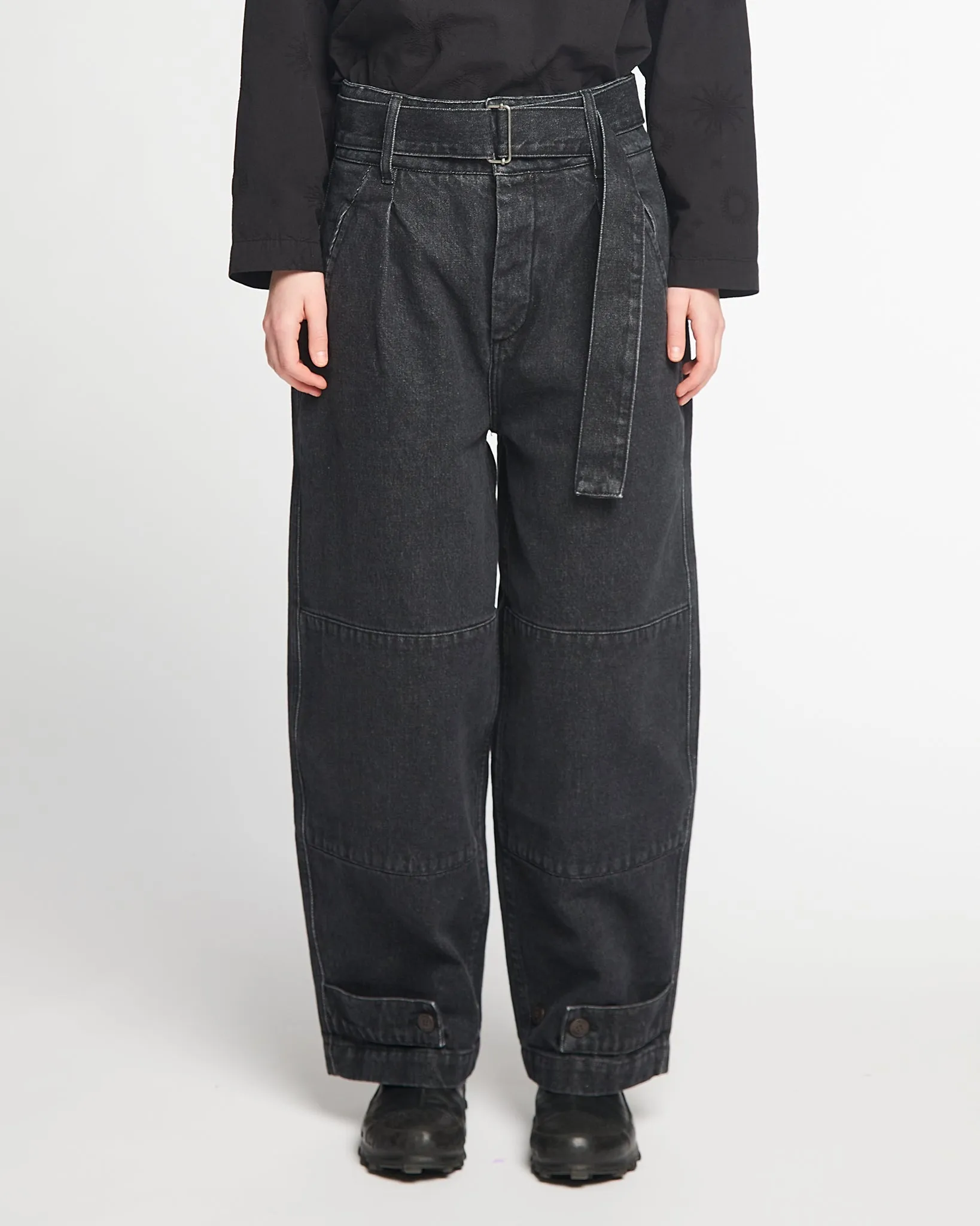 G.o.D Field Chino Black Denim Stone Washed sold by Eat Dust