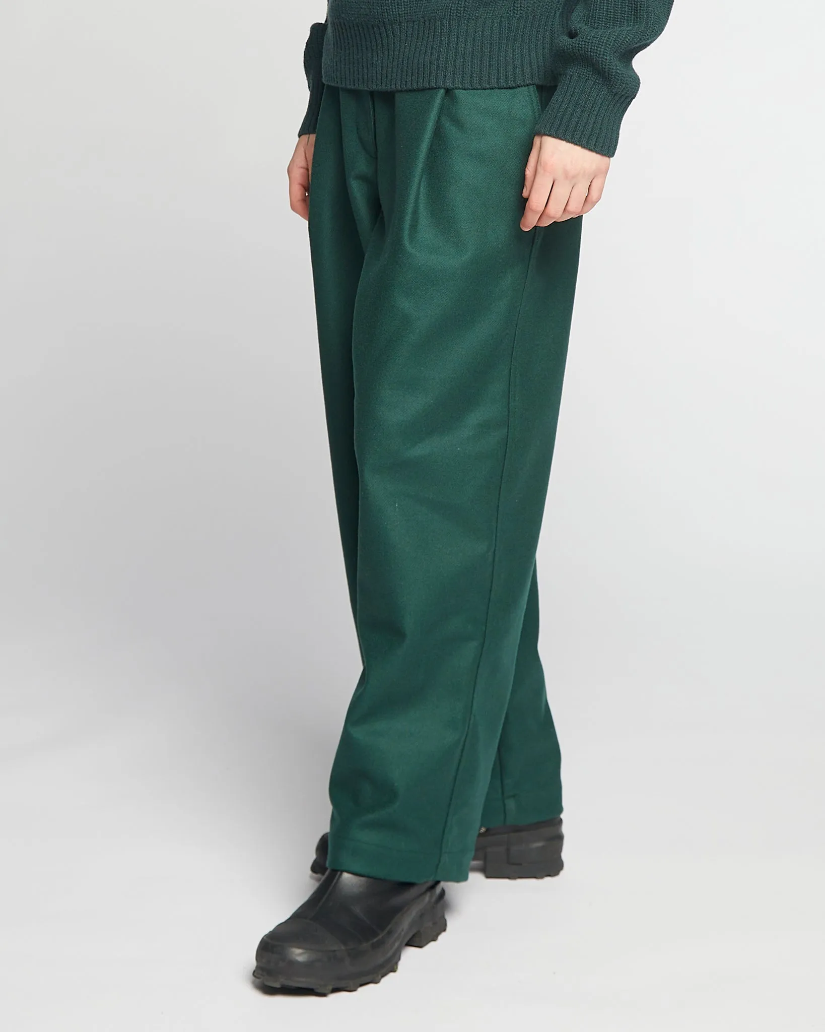 G.o.D British Worker Pants Compact Wool Bottle Green sold by Eat Dust product image thumbnail 3