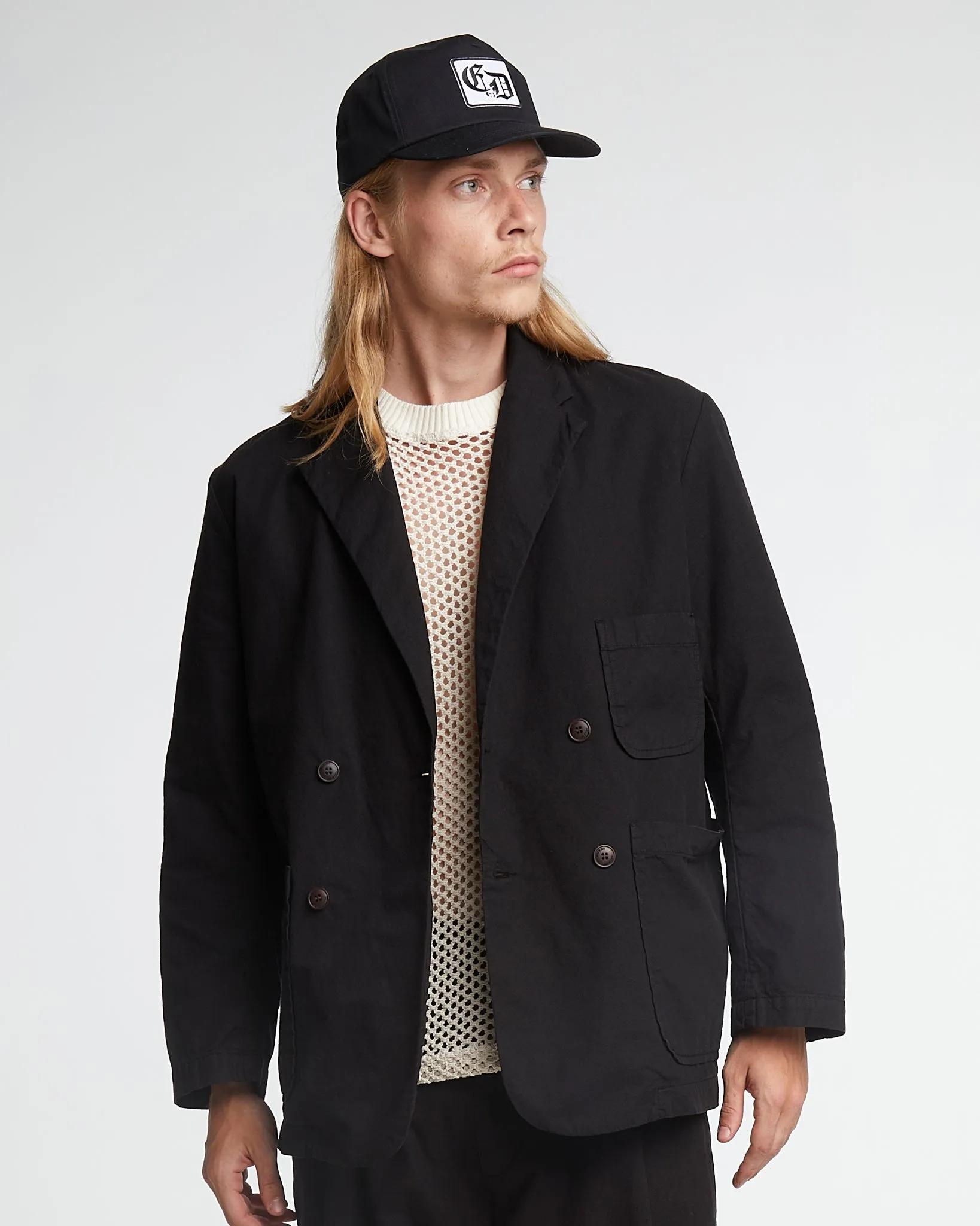 Blazer Cotton Linen Black sold by Eat Dust