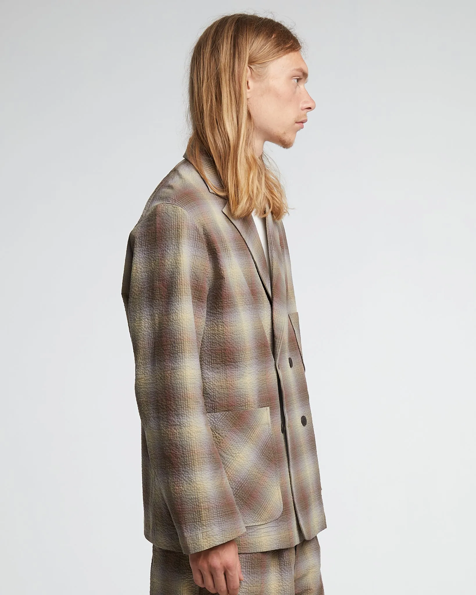 Blazer Merida Check Khaki sold by Eat Dust product image thumbnail 4