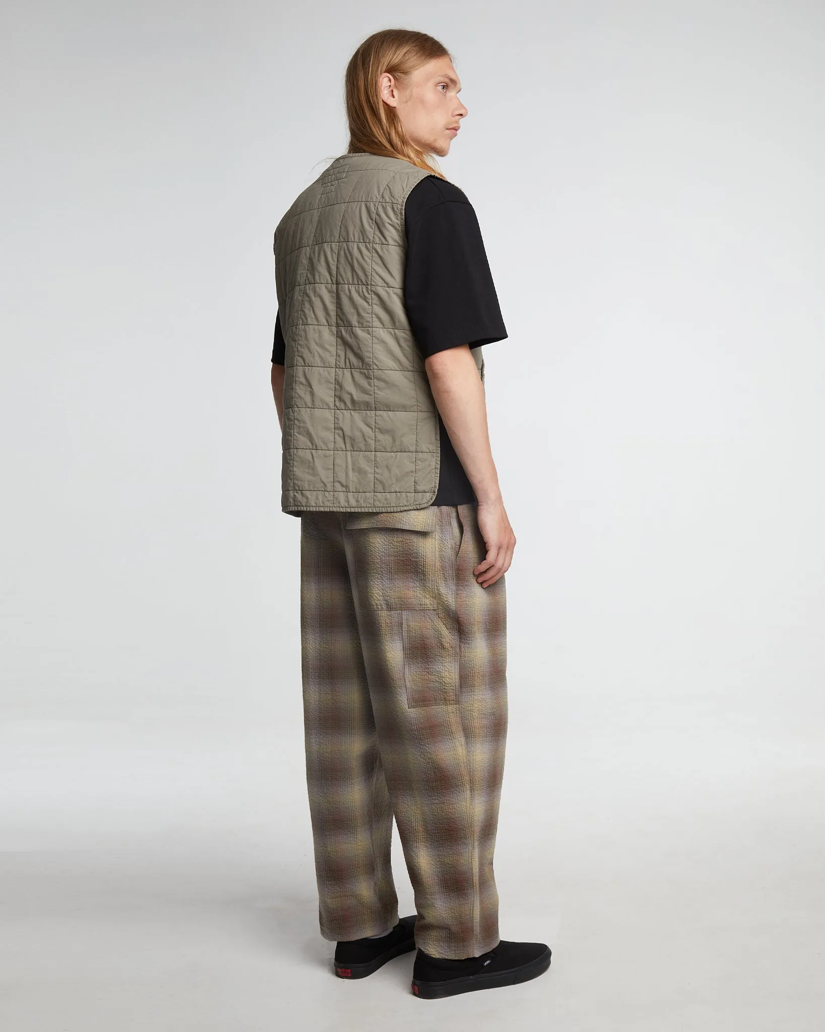 British Worker Pants Merida Check Khaki sold by Eat Dust product image thumbnail 4