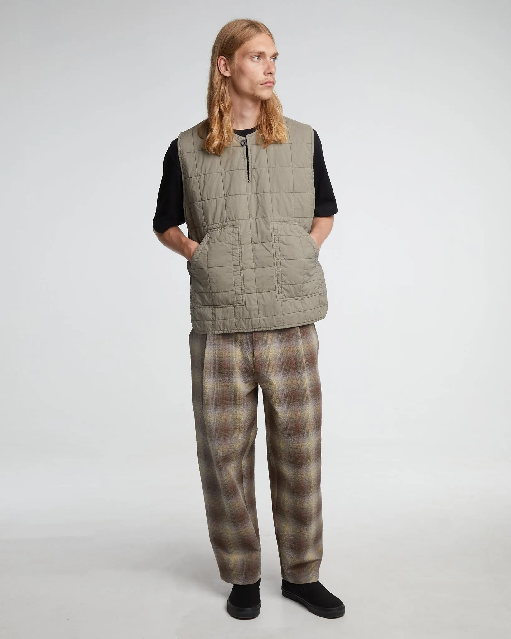 British Worker Pants Merida Check Khaki sold by Eat Dust product image thumbnail 2