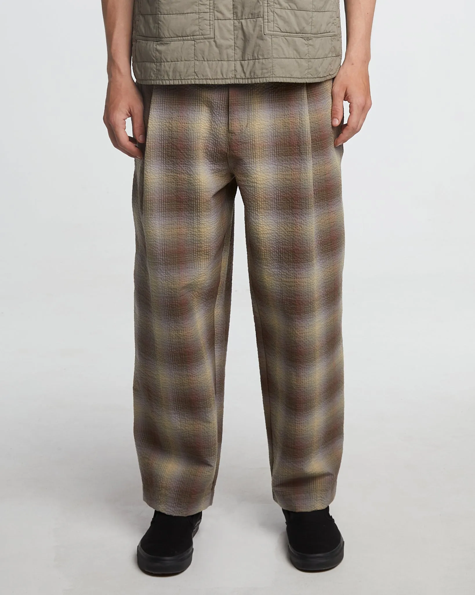 British Worker Pants Merida Check Khaki sold by Eat Dust product image thumbnail 5