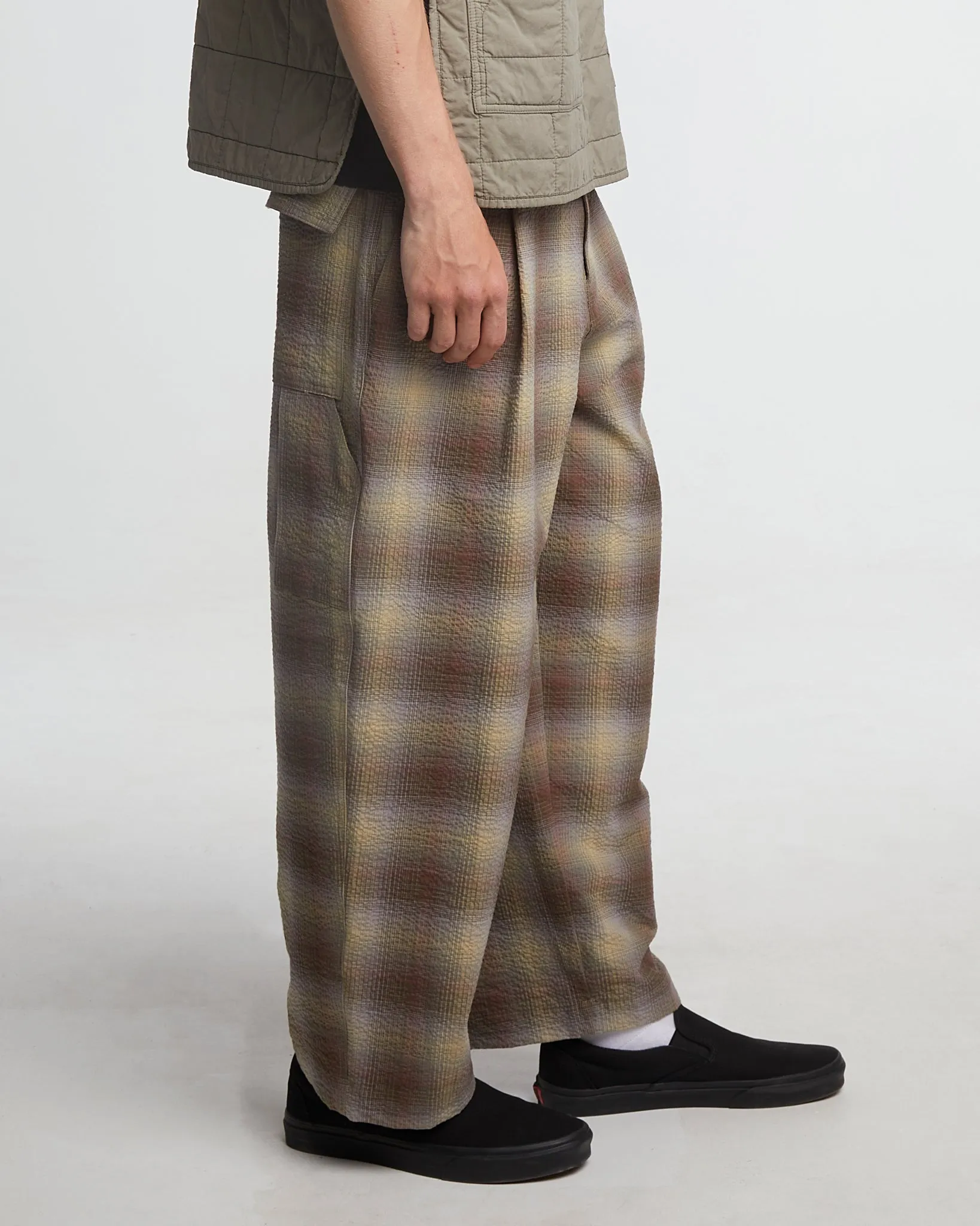 British Worker Pants Merida Check Khaki sold by Eat Dust product image thumbnail 3