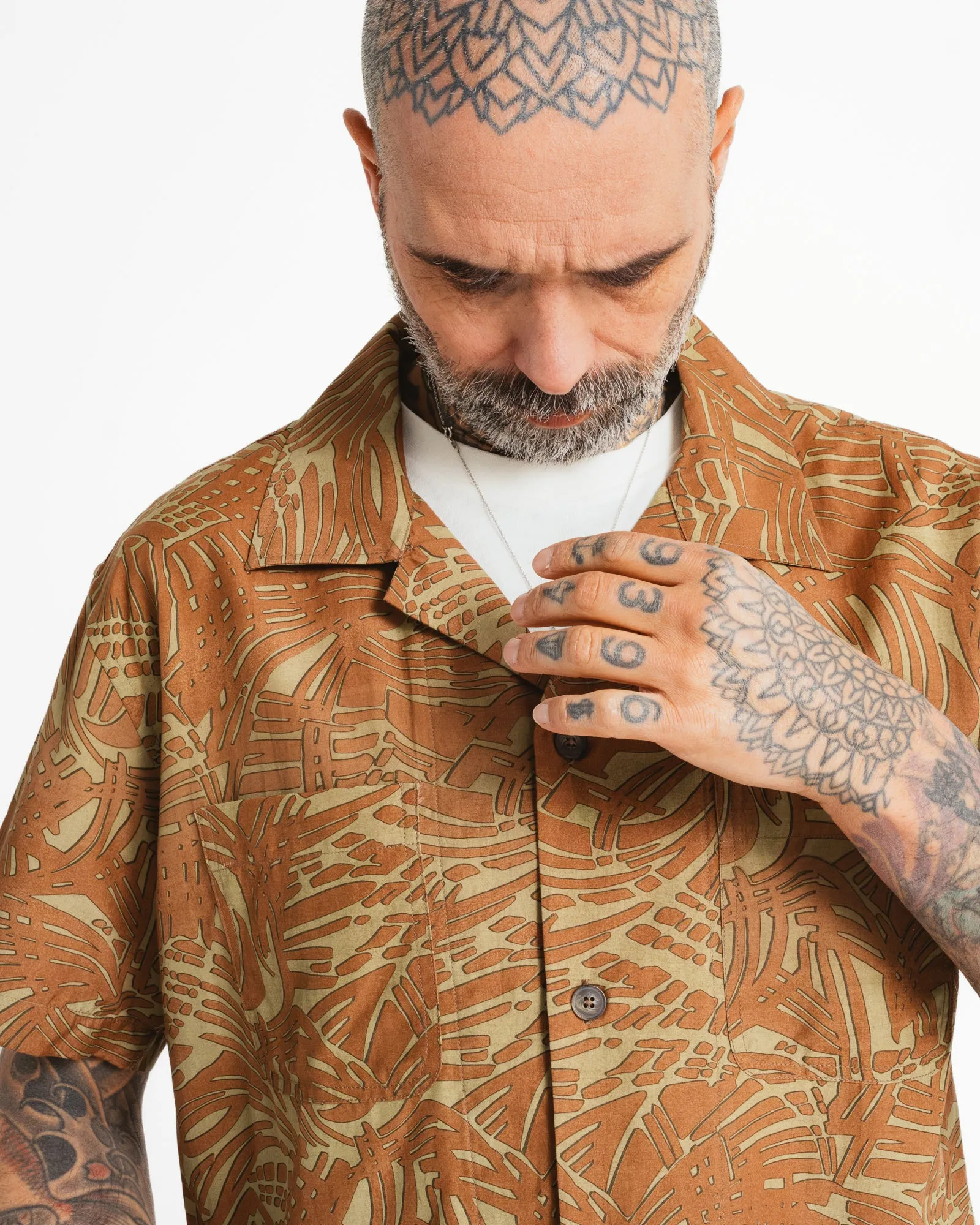 Aloha Shirt Bamboo Rayon Amber sold by Eat Dust product image thumbnail 2