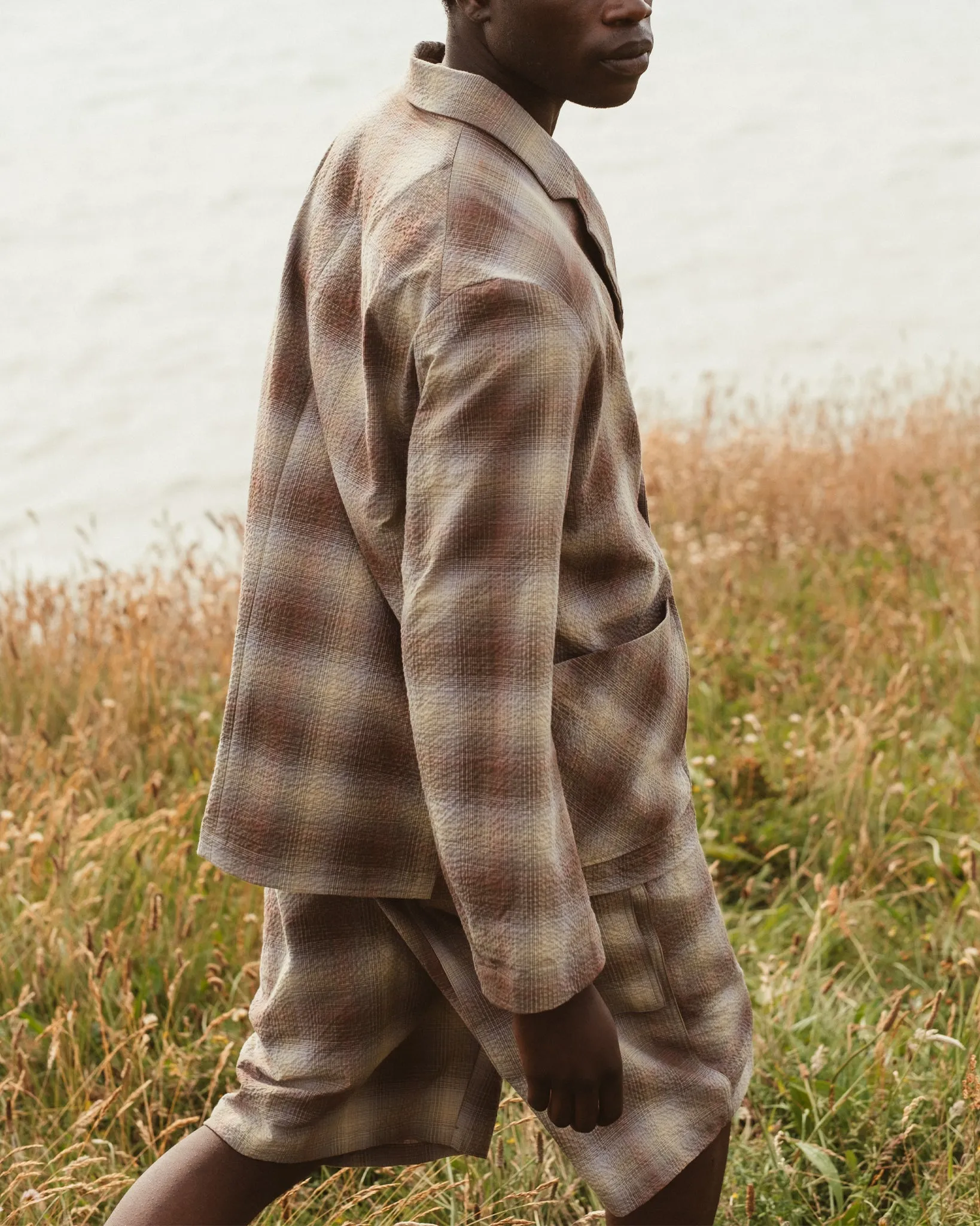 Bermuda Merida Check Khaki sold by Eat Dust product image thumbnail 5