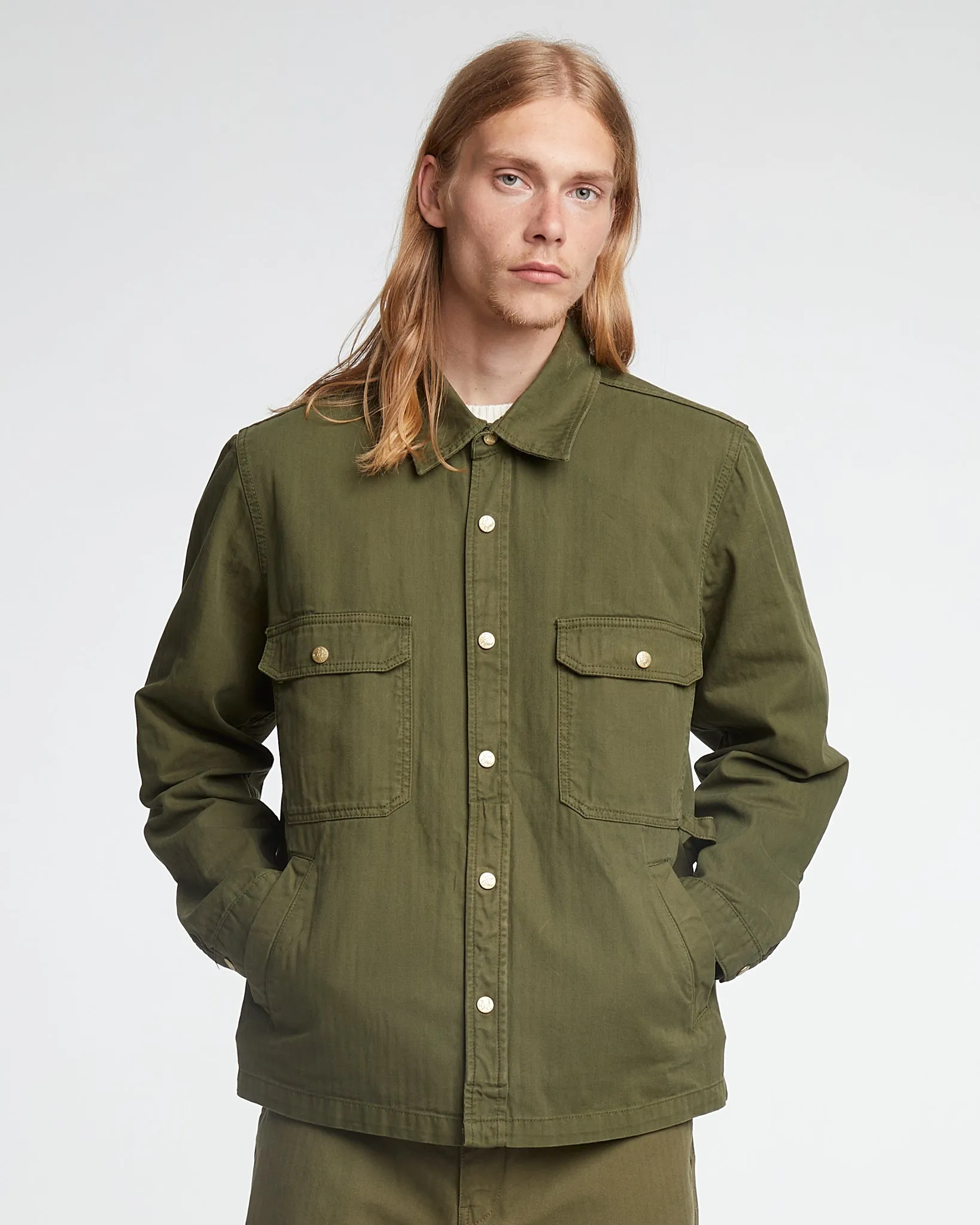 Troy Shirt HBT Cotton Avocado sold by Eat Dust
