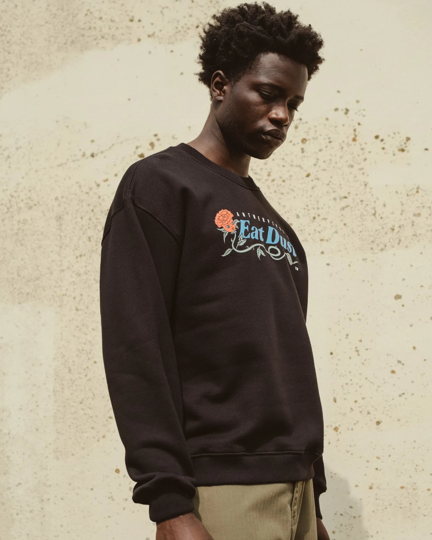 Detroit Sweater Eatrose Basic Fleece Black sold by Eat Dust