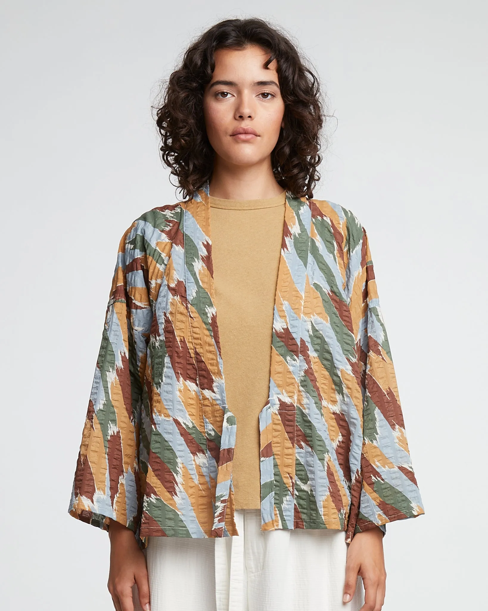 G.o.D Kimono Brush Print Multi sold by Eat Dust