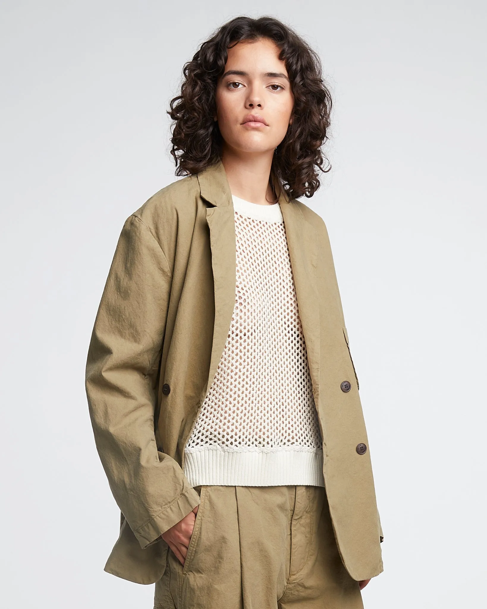 G.o.D Blazer Cotton Linen Elmwood sold by Eat Dust